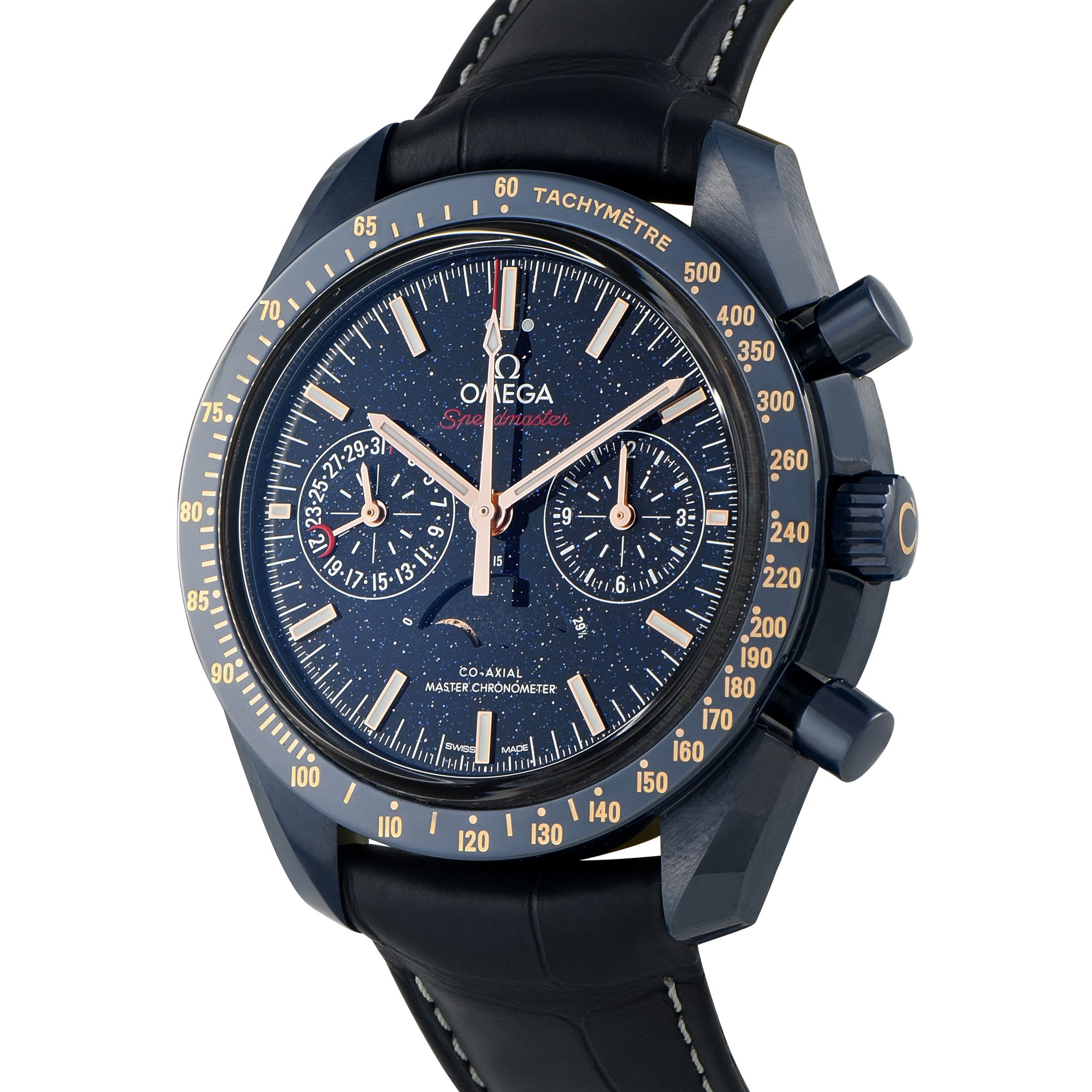 Omega Speedmaster Moonphase Blue Side of the Moon Blue Ceramic Watch 304.93.44.52.03.002