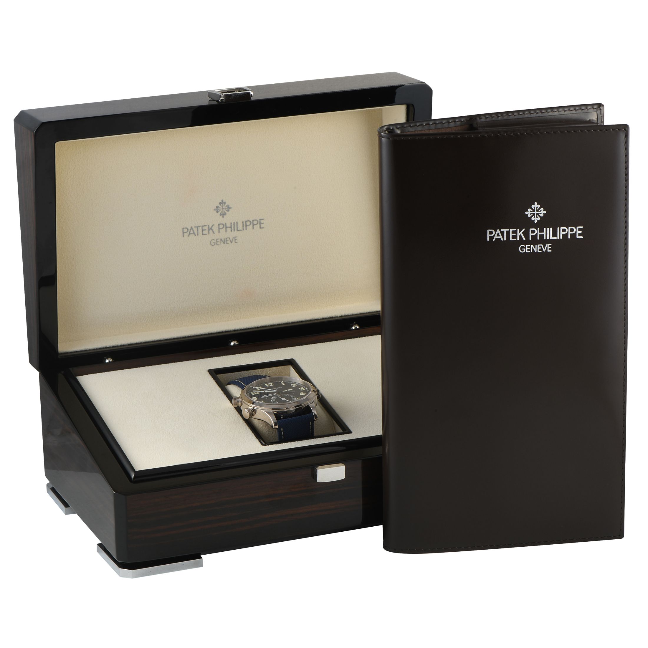 Patek Philippe Pilot Travel Time 18K White Gold Watch 5524G-001