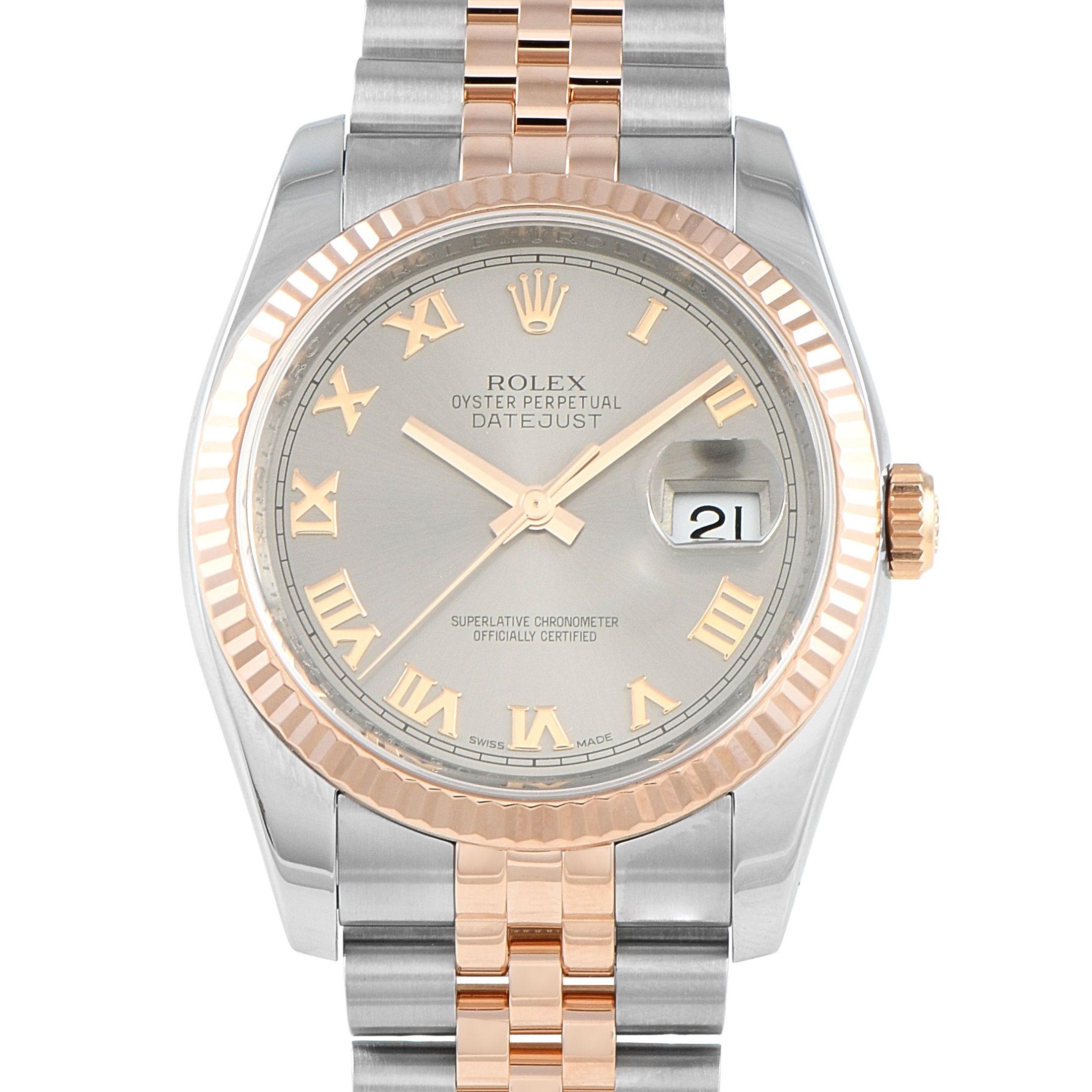 Rolex Datejust 36 Slate Roman Dial Watch 116231