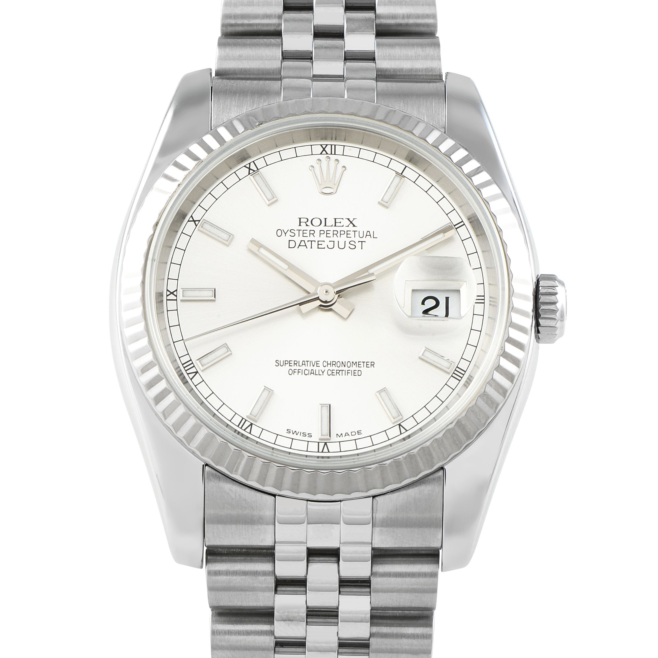 Rolex Datejust 36 Silver Dial Steel Jubilee Watch 116234