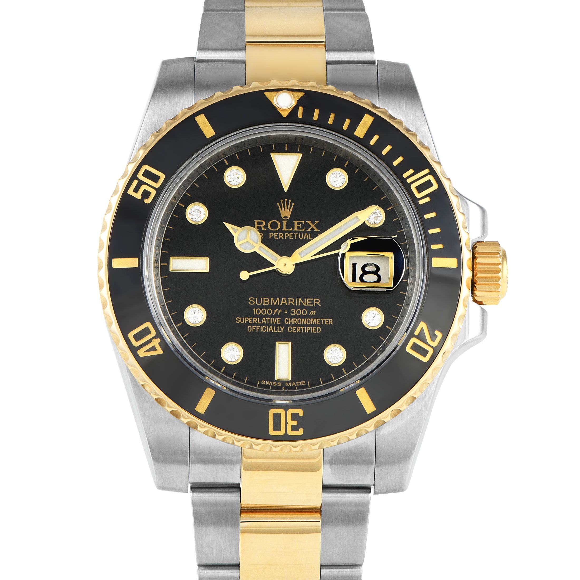Rolex Submariner Date Diamond Dial Watch 116613LN