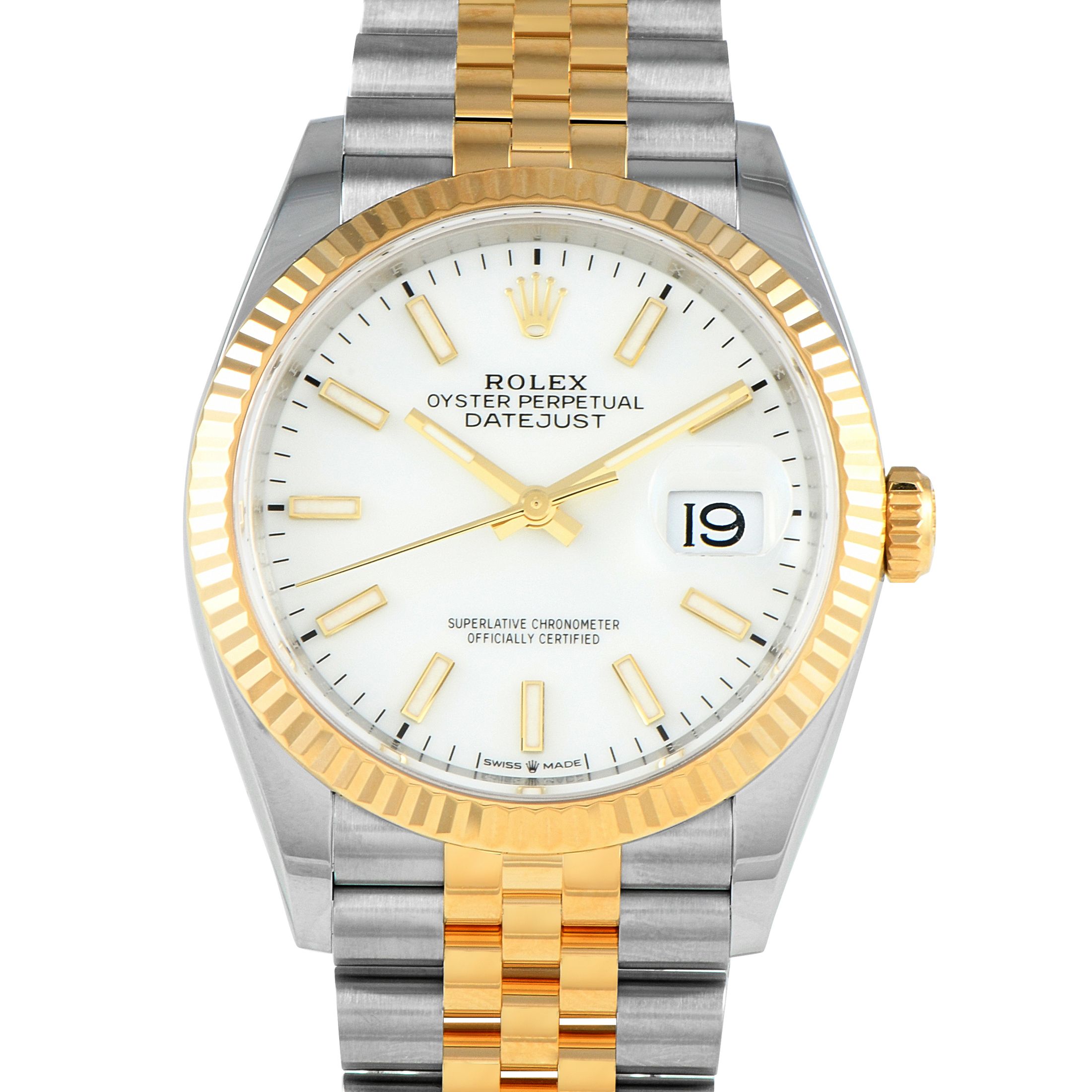 Rolex Datejust 36 White Dial Watch 126233