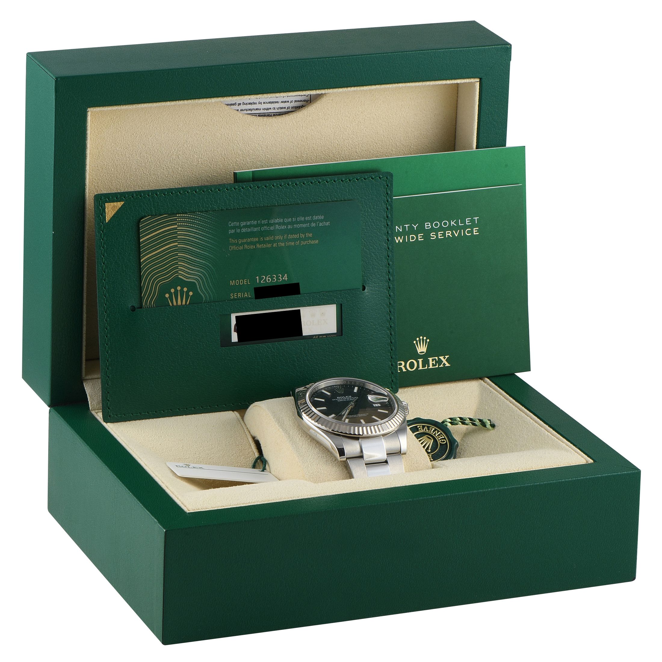 Rolex Datejust 41 Black Dial Oystersteel Oyster Watch 126334