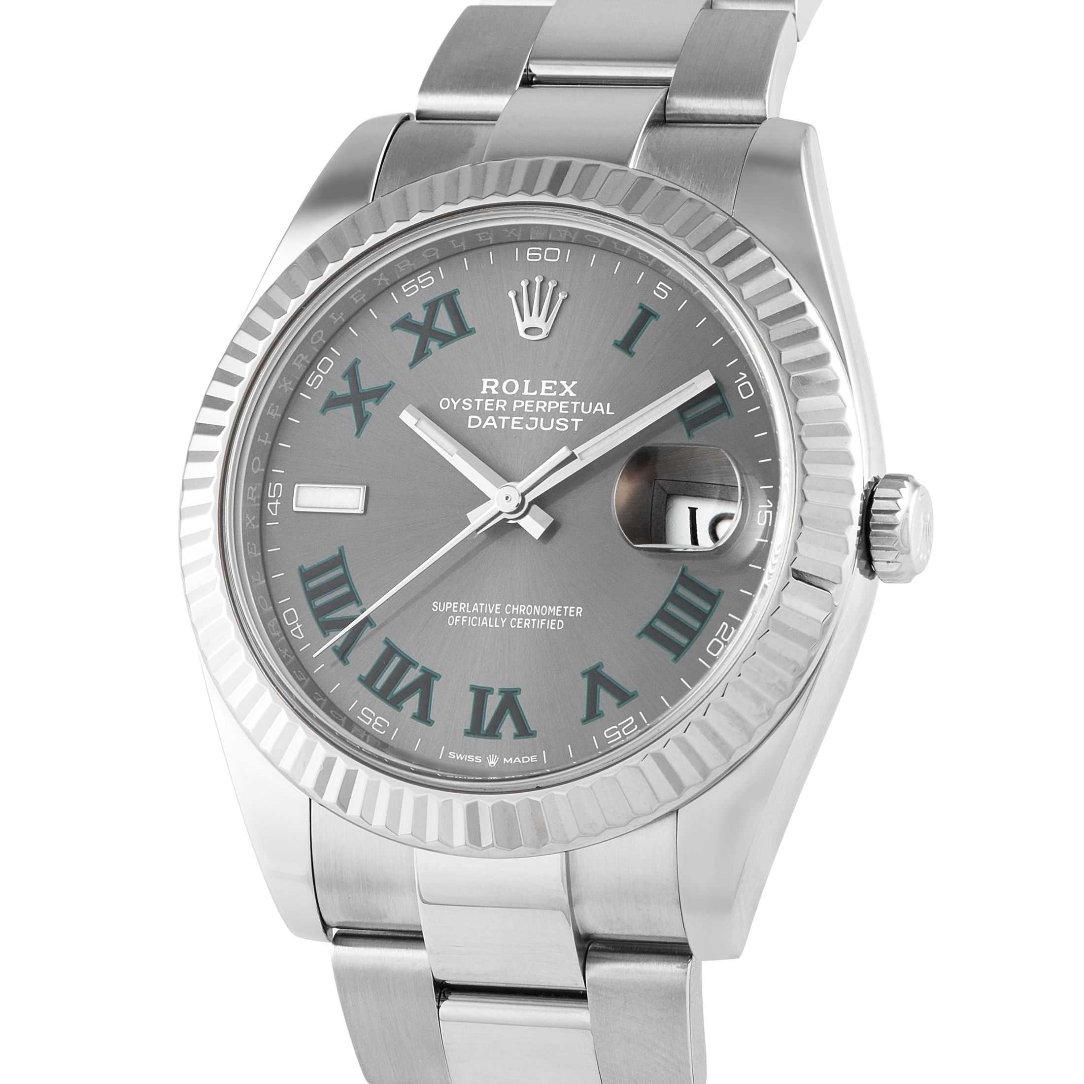 Rolex Datejust 41 Wimbledon Dial Oyster Watch 126334