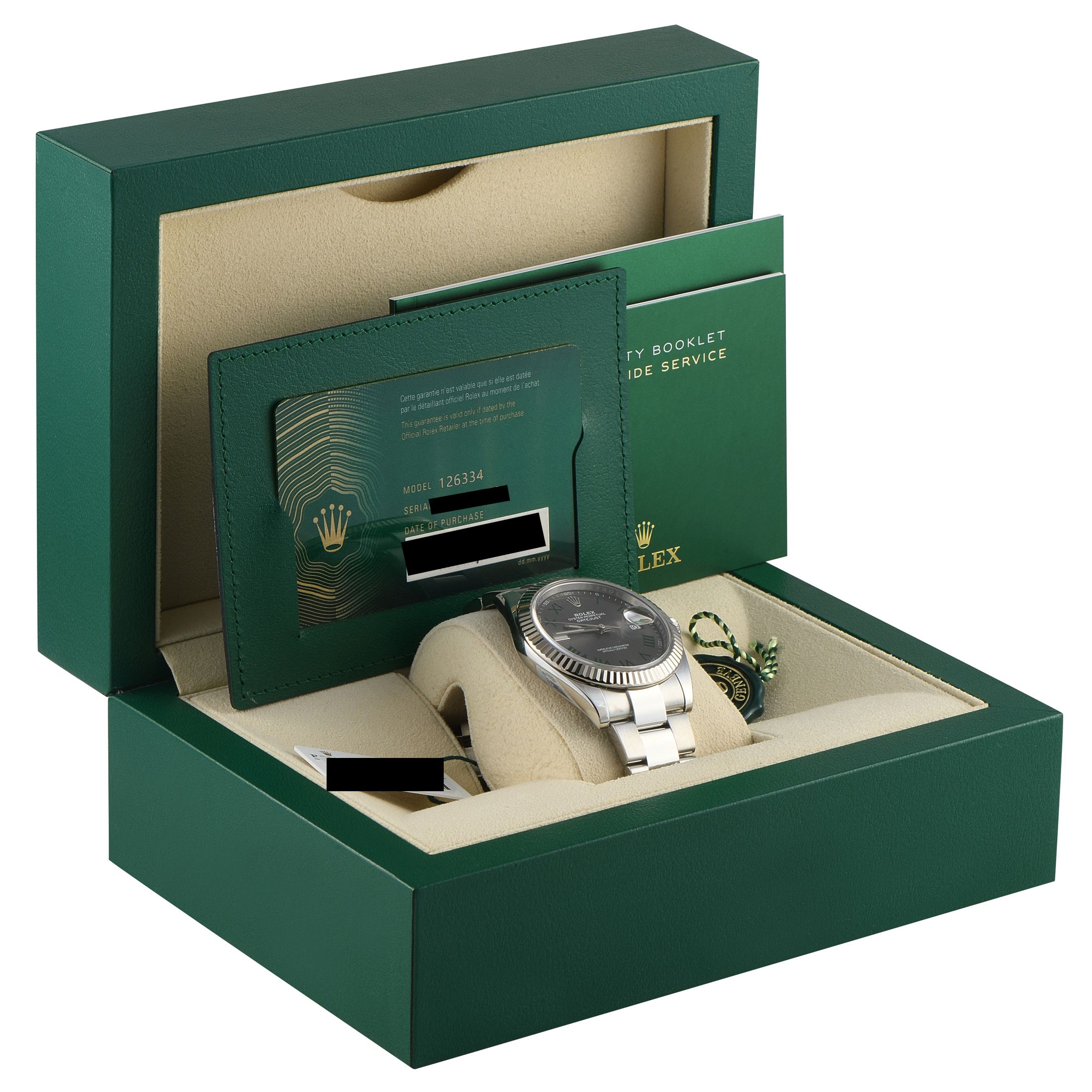Rolex Datejust 41 Wimbledon Dial Oyster Watch 126334