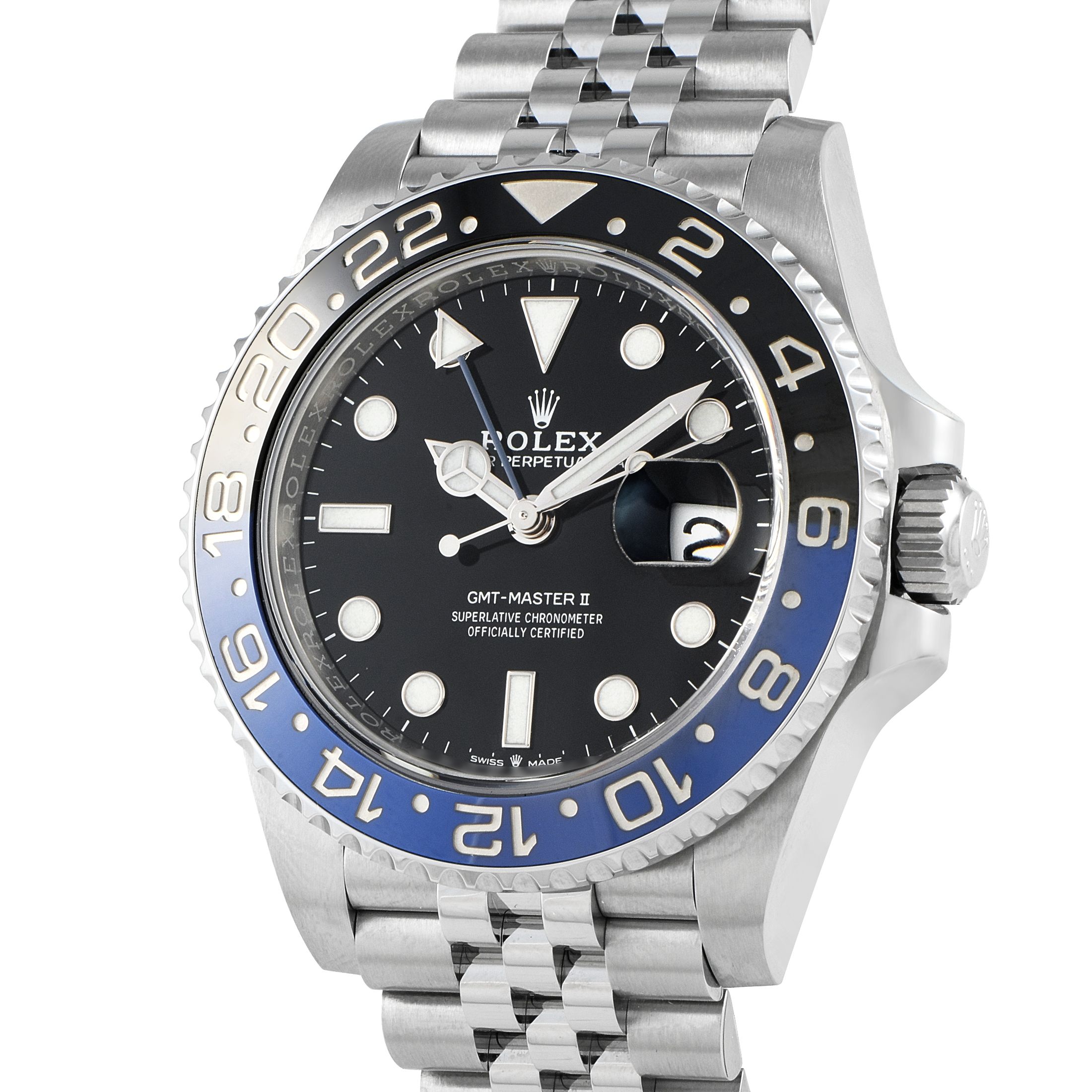 Rolex GMT-Master II Batgirl Jubilee Watch 126710BLNR