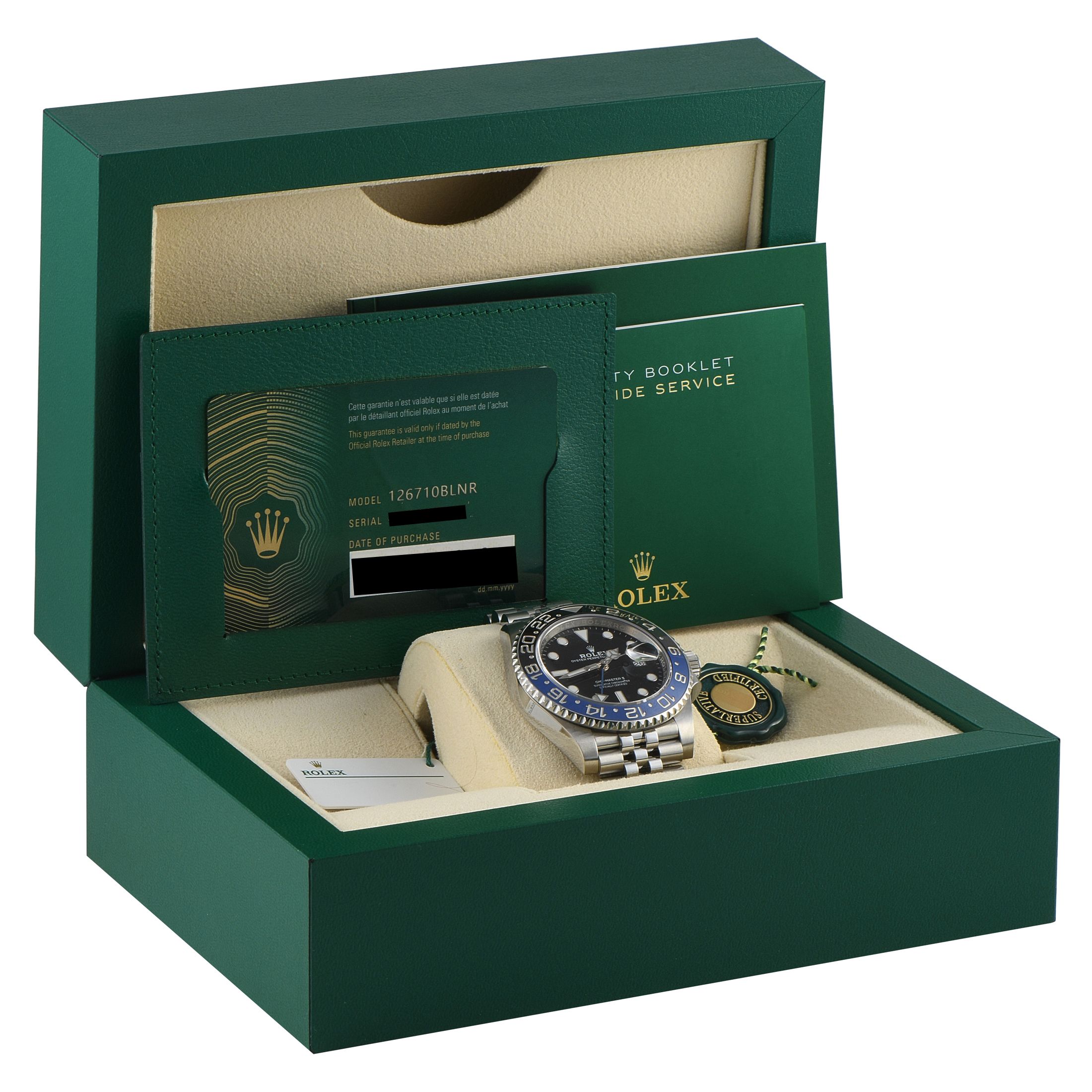 Rolex GMT-Master II Batgirl Jubilee Watch 126710BLNR