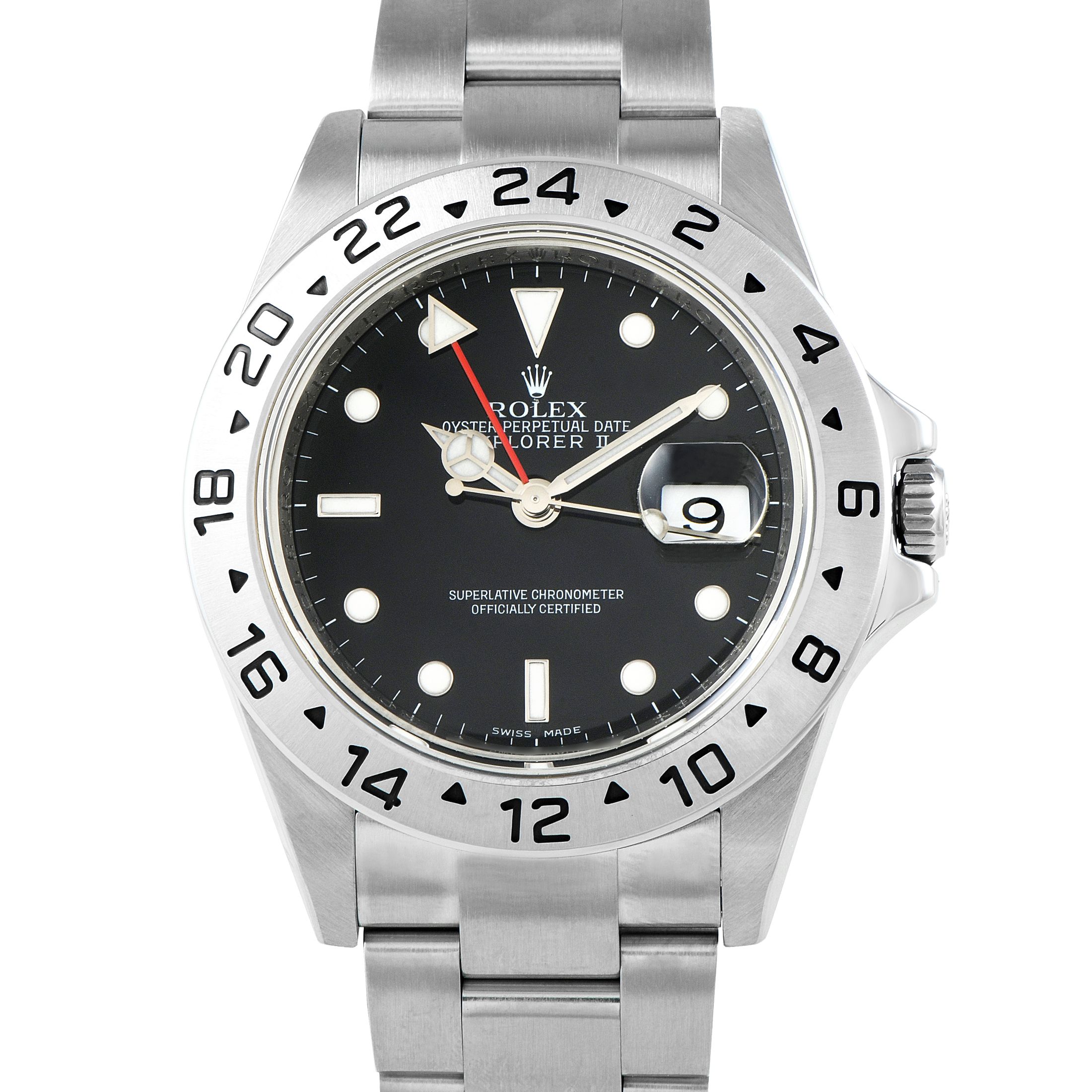 Rolex Explorer II Black Dial Steel Oyster Watch 16570 3186 Movement