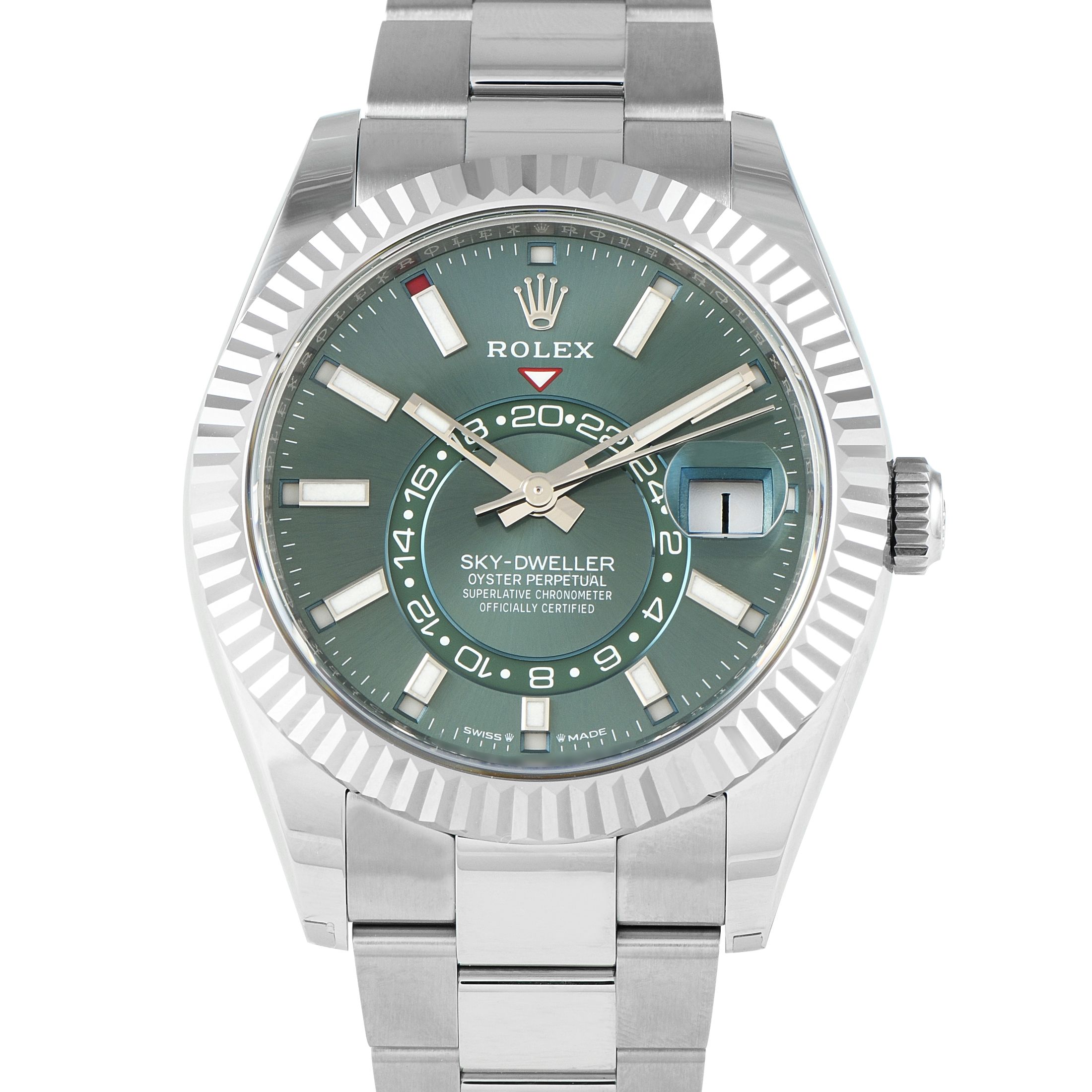 Rolex Sky-Dweller Mint Green Dial Oystersteel Oyster Watch 336934