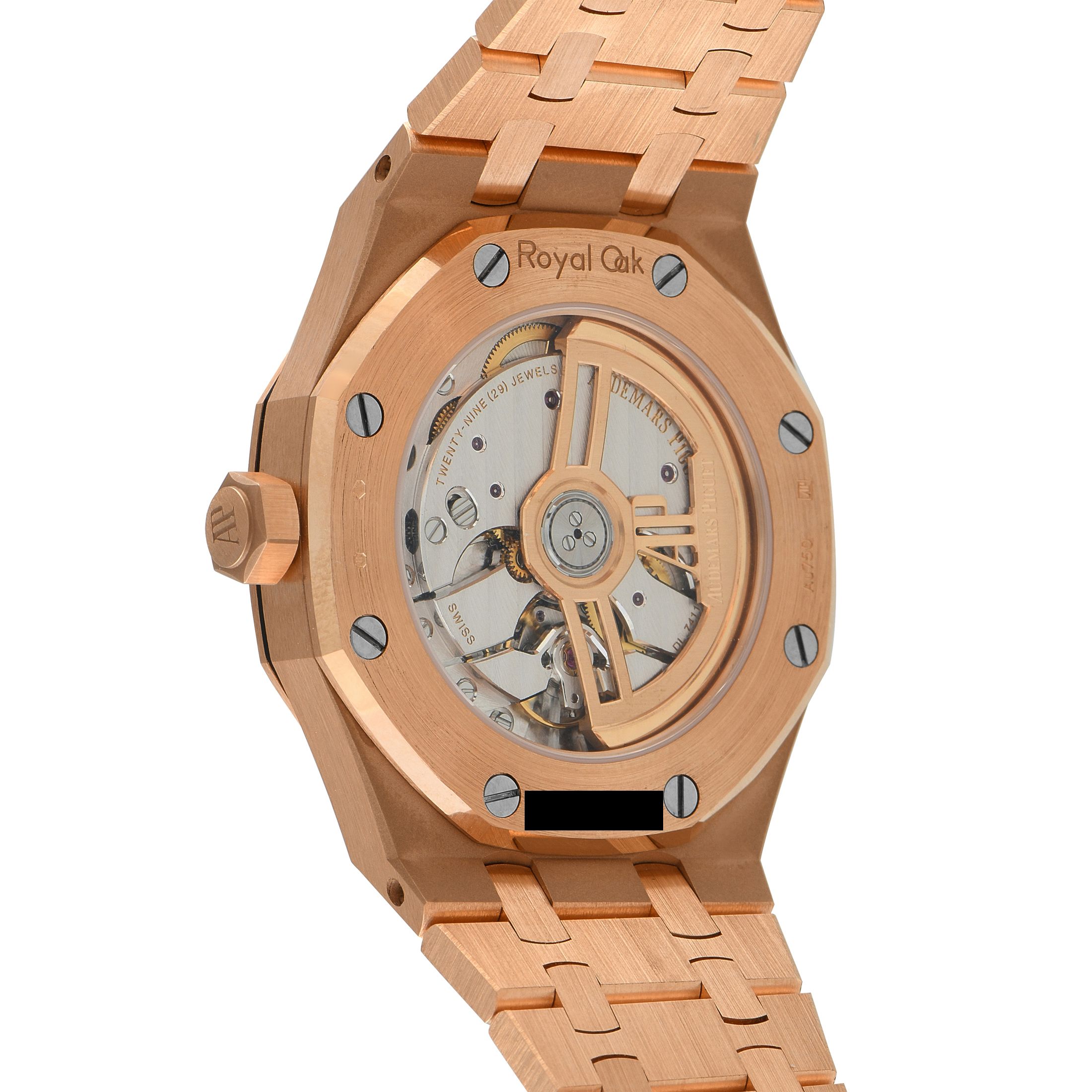 Audemars Piguet Royal Oak Khaki Green Dial Pink Gold Watch 15551OR.ZZ.1356OR.06