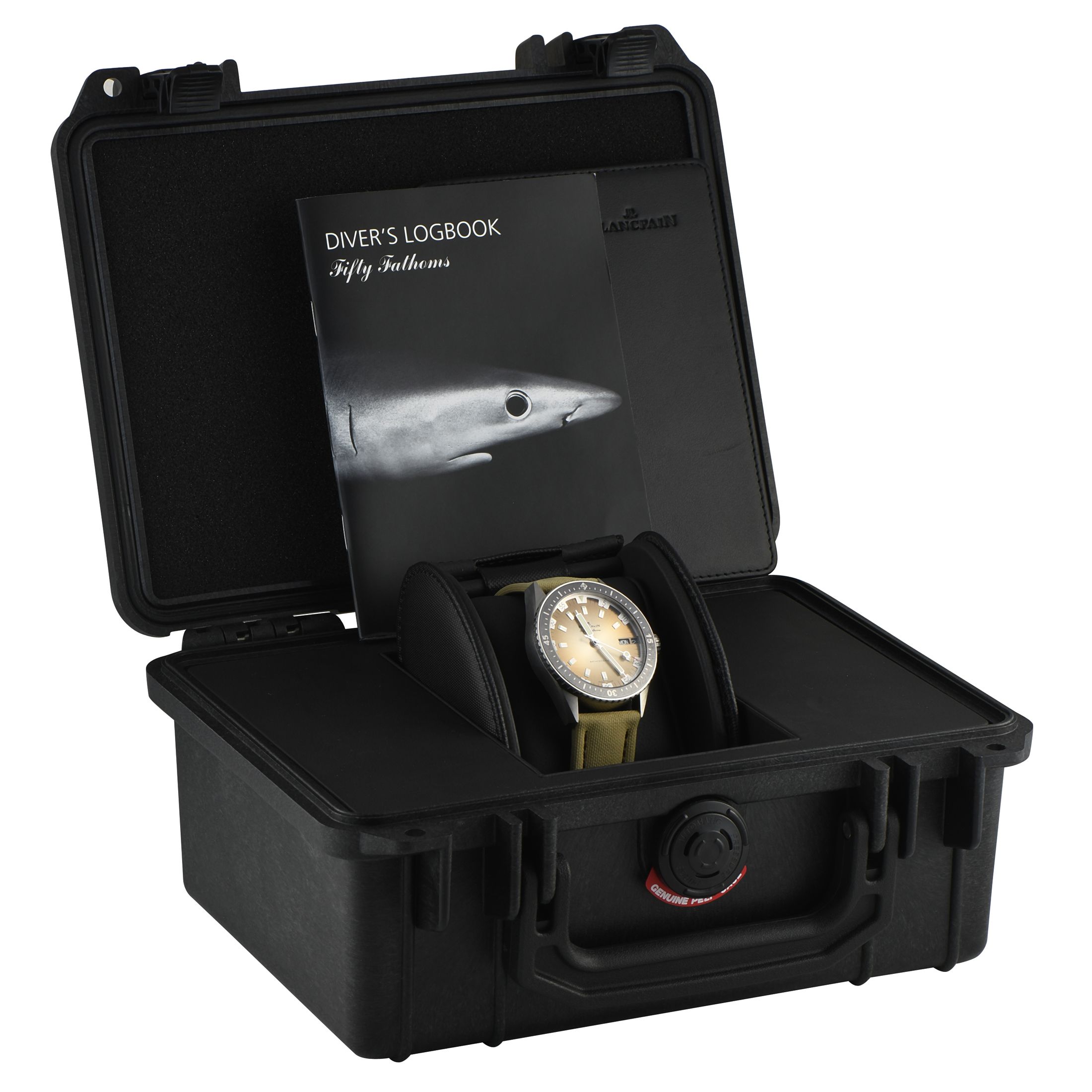 Blancpain Fifty Fathoms Bathyscaphe Day Date Desert Edition Steel Watch 5052-1146-E52A