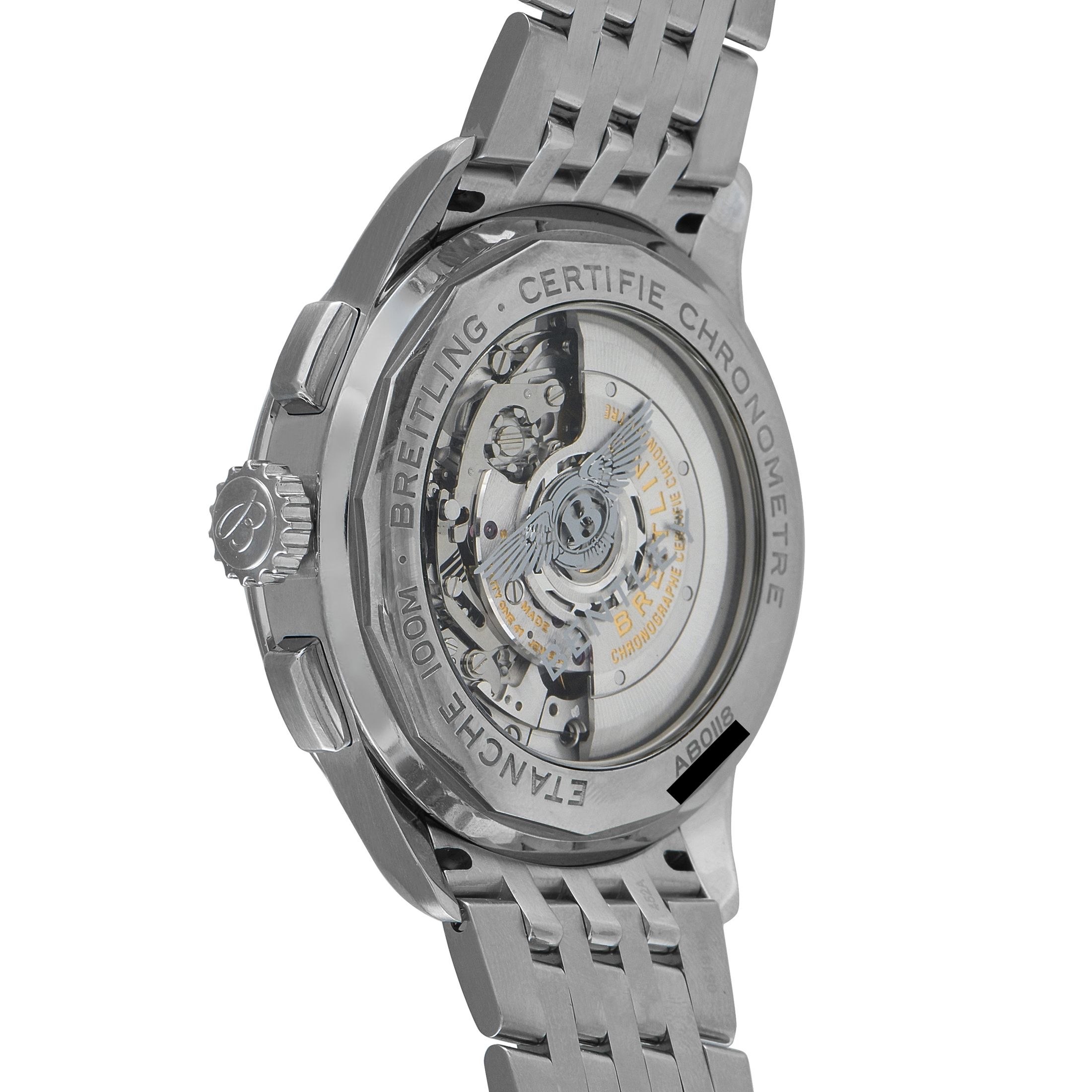 Breitling Bentley Premier B01 Chronograph Green Dial Steel Watch AB0118