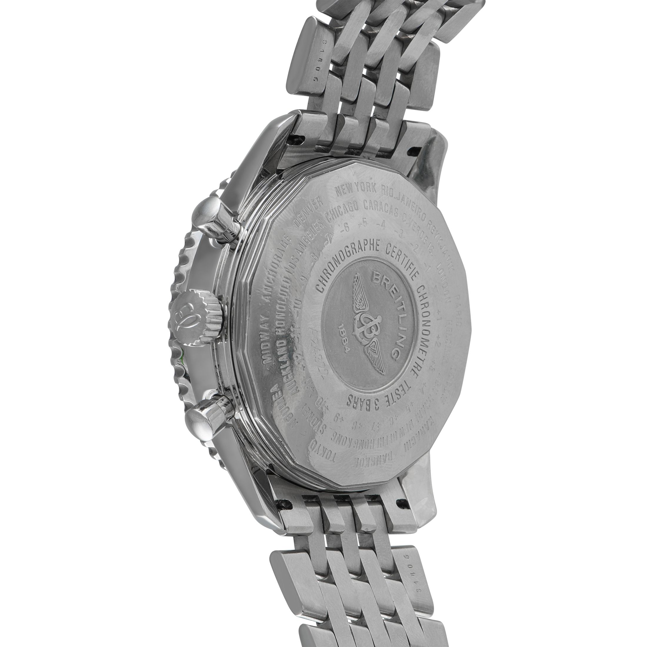 Breitling Navitimer World GMT Steel Watch A24322