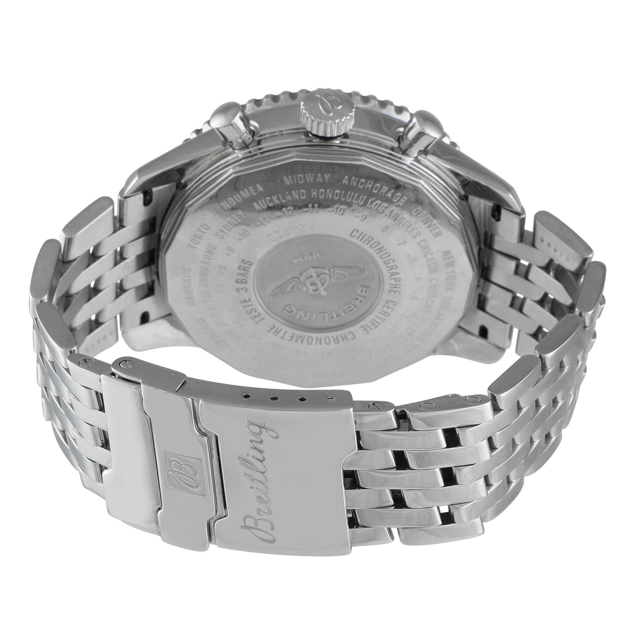 Breitling Navitimer World GMT Steel Watch A24322