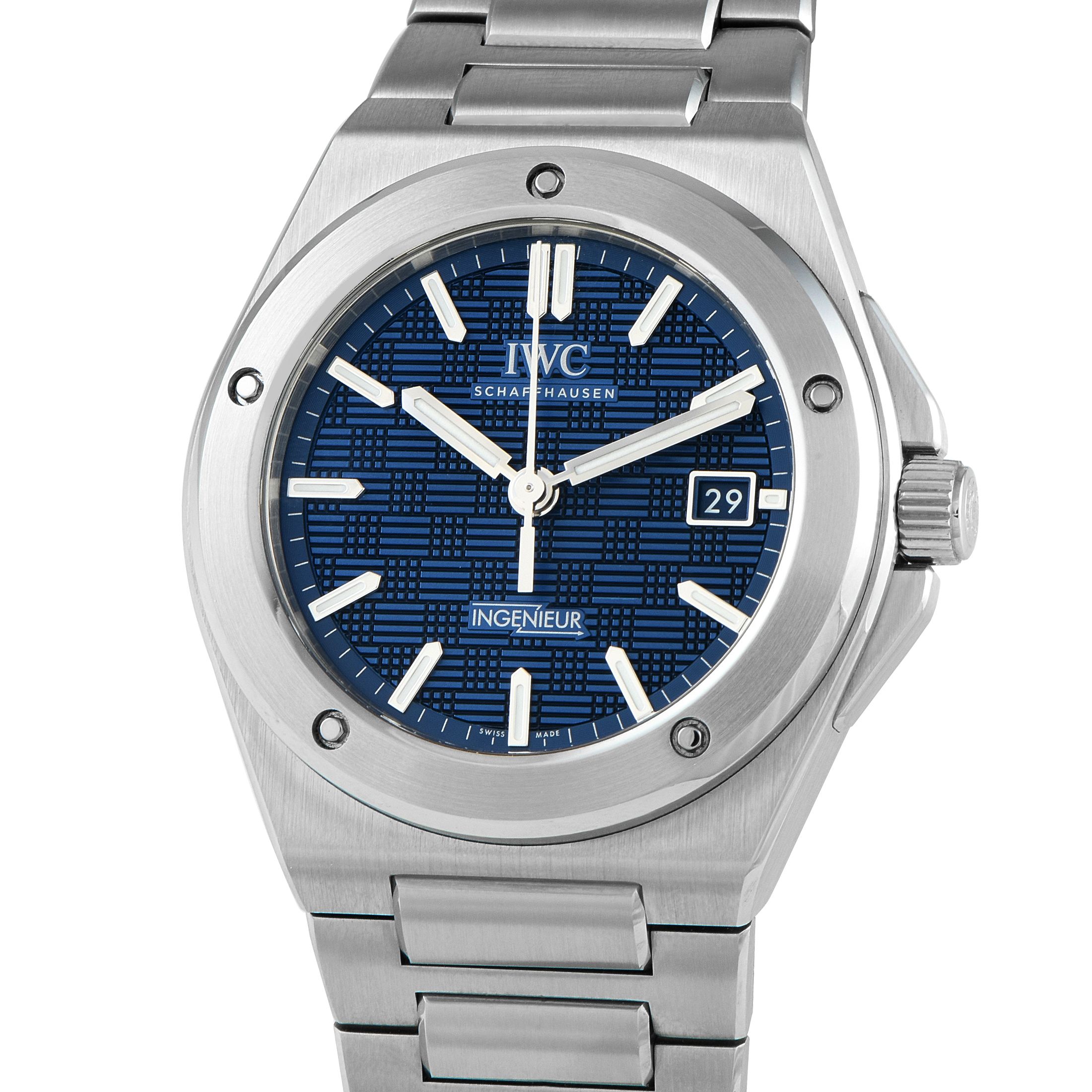 IWC Ingenieur 40 Blue Dial Steel Watch IW328907
