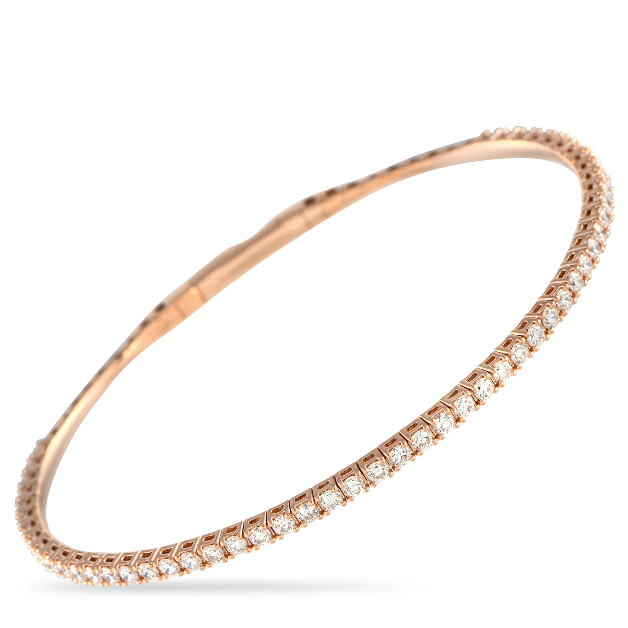 LB Exclusive 14K Rose Gold 1.55ct Lab-Grown Diamond Eternity Bangle Bracelet  MF03-041725