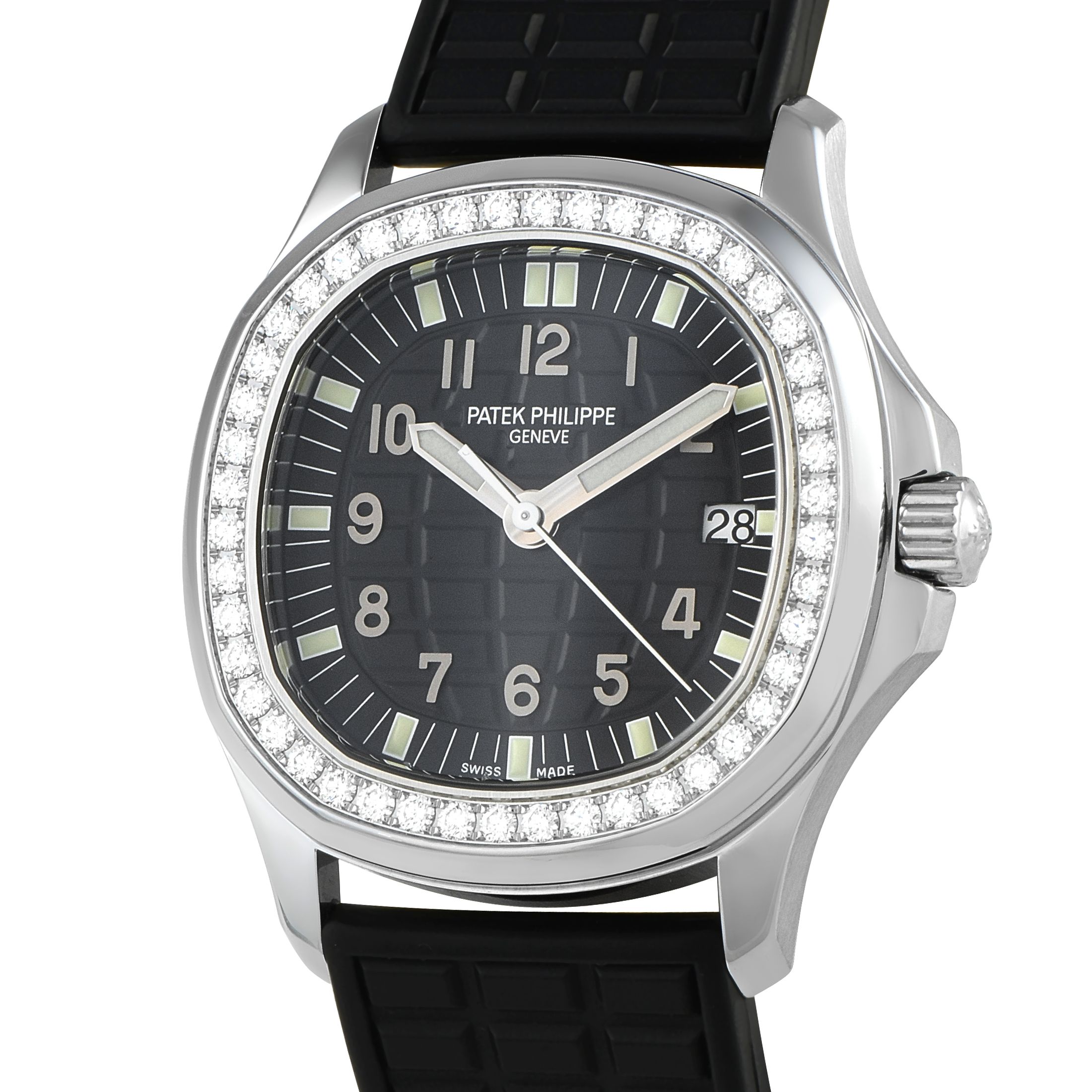 Patek Philippe Aquanaut Black Dial Diamond Bezel Steel Watch 5067A -001