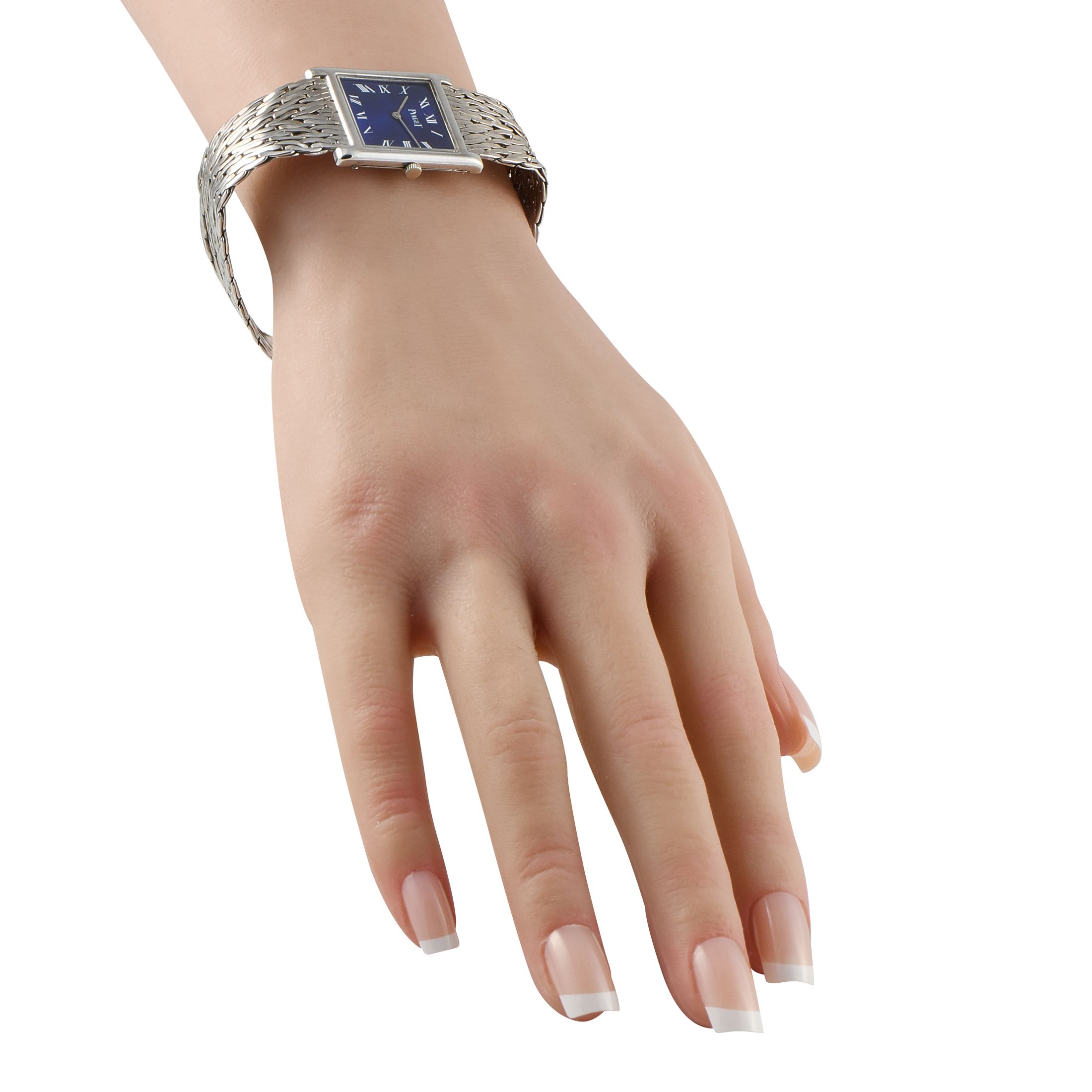 Piaget Blue Roman Dial 18K White Gold Watch -