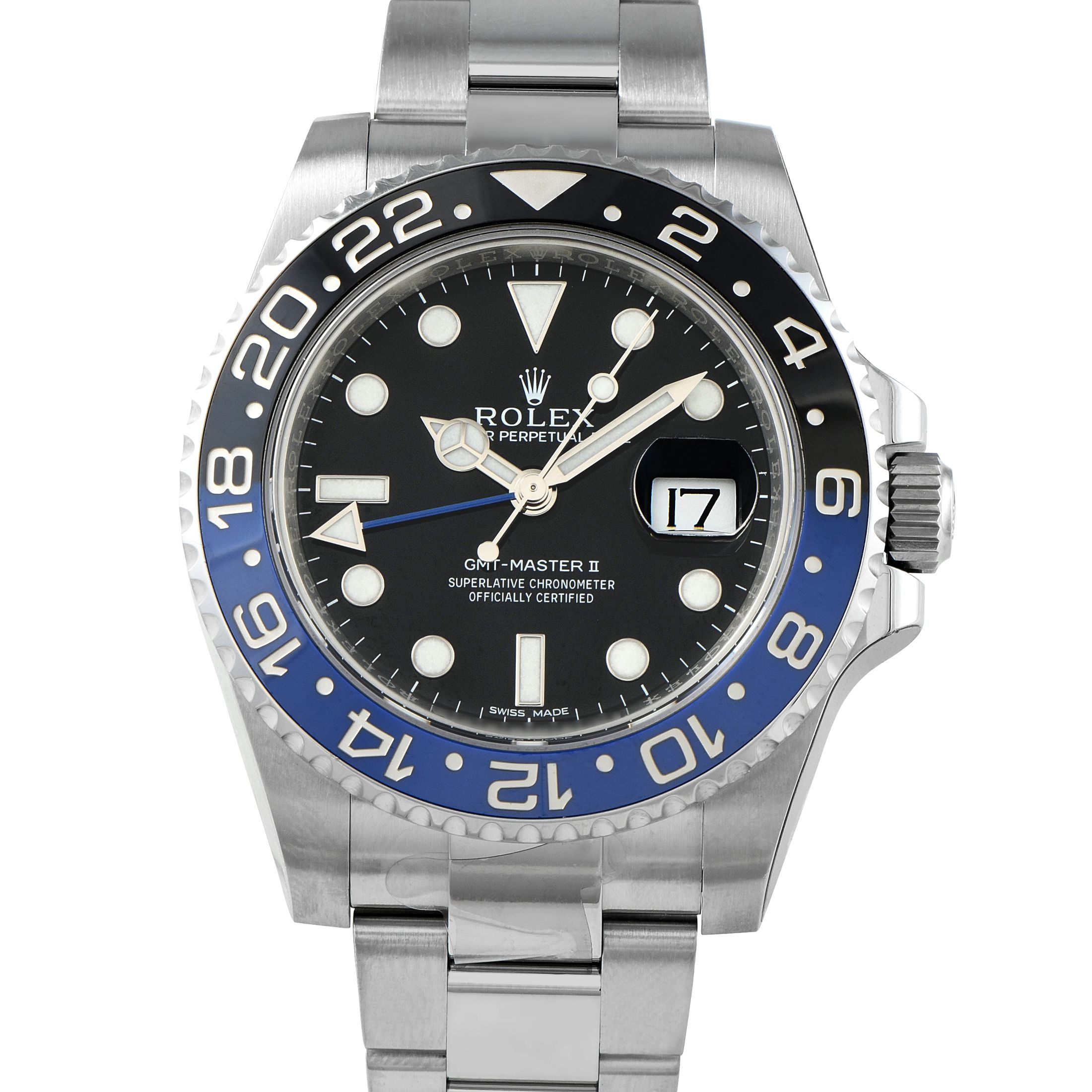 Rolex GMT-Master II Batman Steel Oyster Watch 116710BLNR