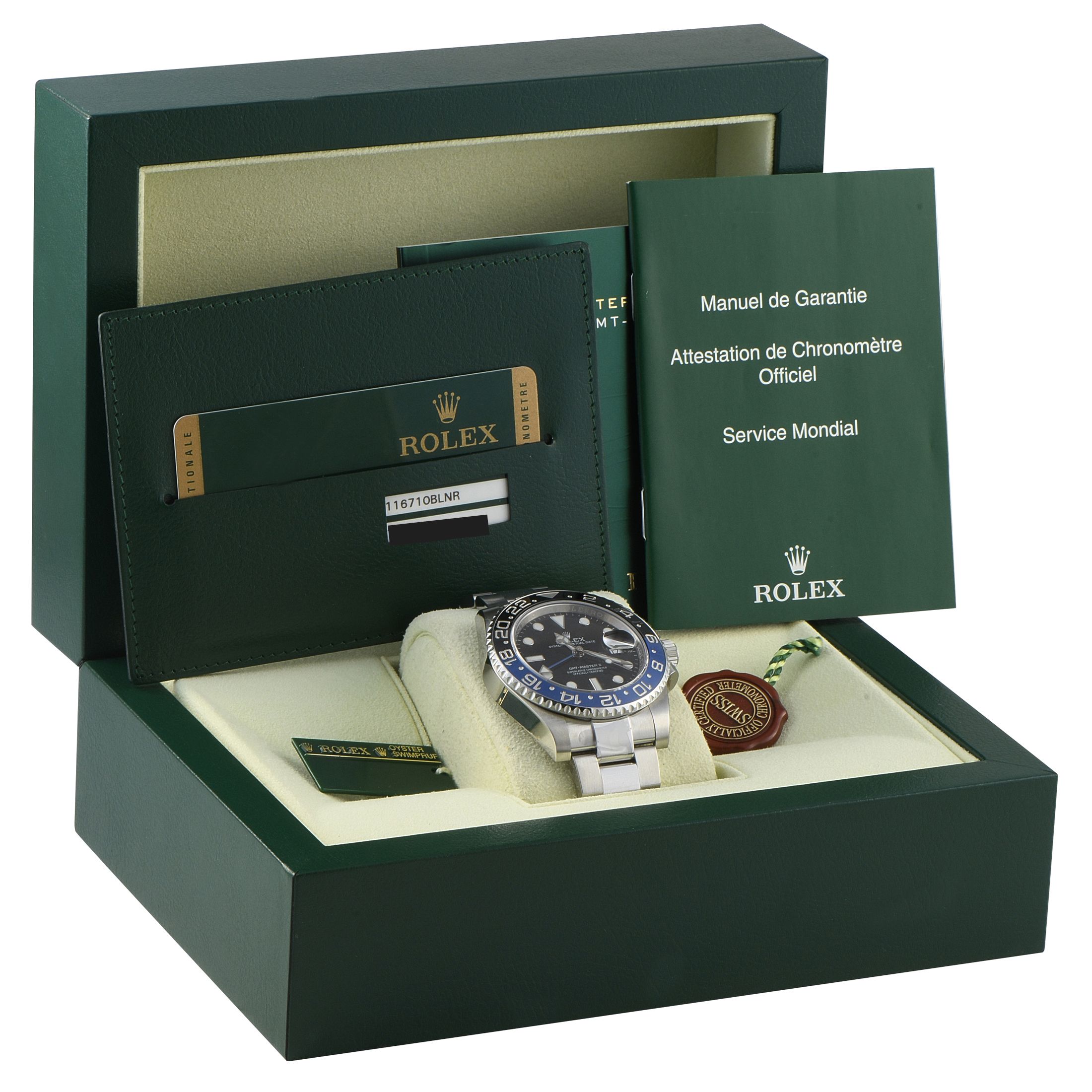 Rolex GMT-Master II Batman Steel Oyster Watch 116710BLNR