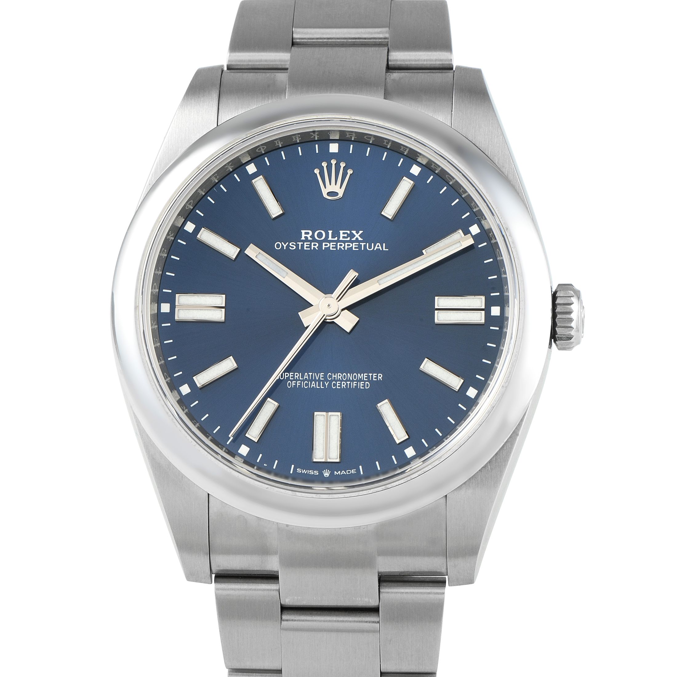 Rolex Oyster Perpetual 41 Blue Dial Steel Watch 124300