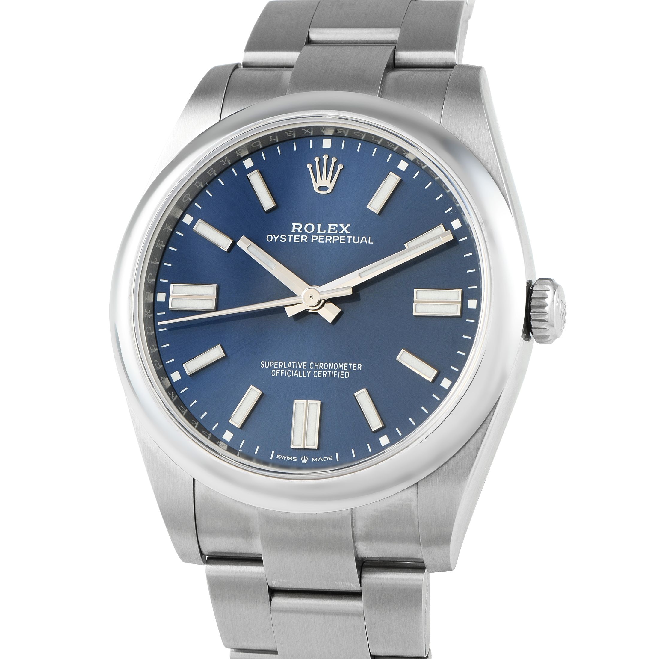 Rolex Oyster Perpetual 41 Blue Dial Steel Watch 124300