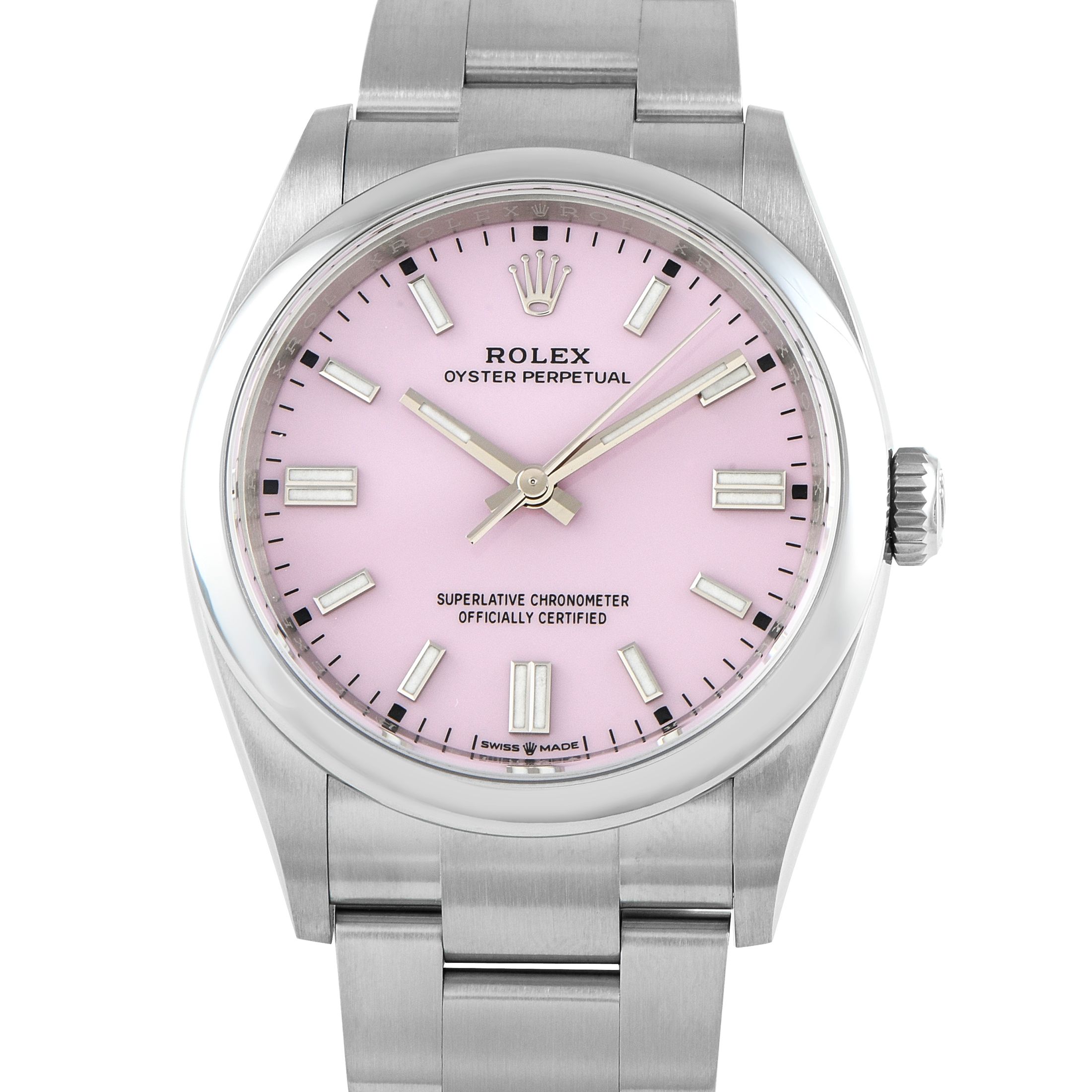 Rolex Oyster Perpetual 36 Candy Pink Steel Watch 126000