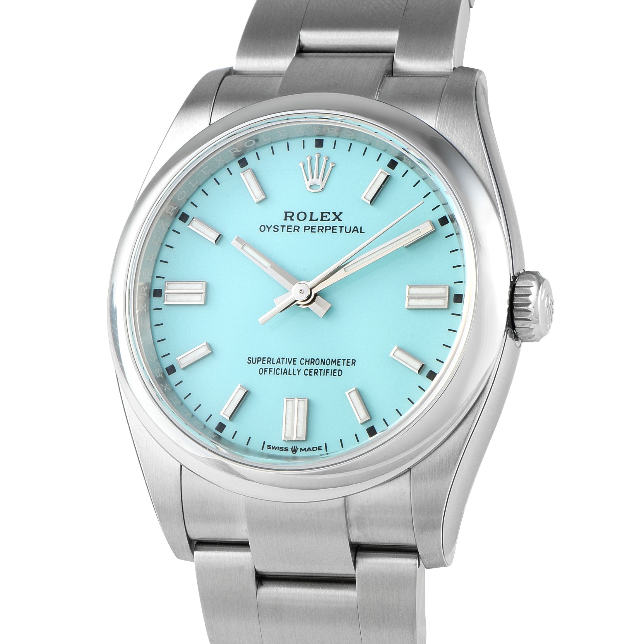 Rolex Oyster Perpetual 36 Turquoise Dial Steel Watch 126000