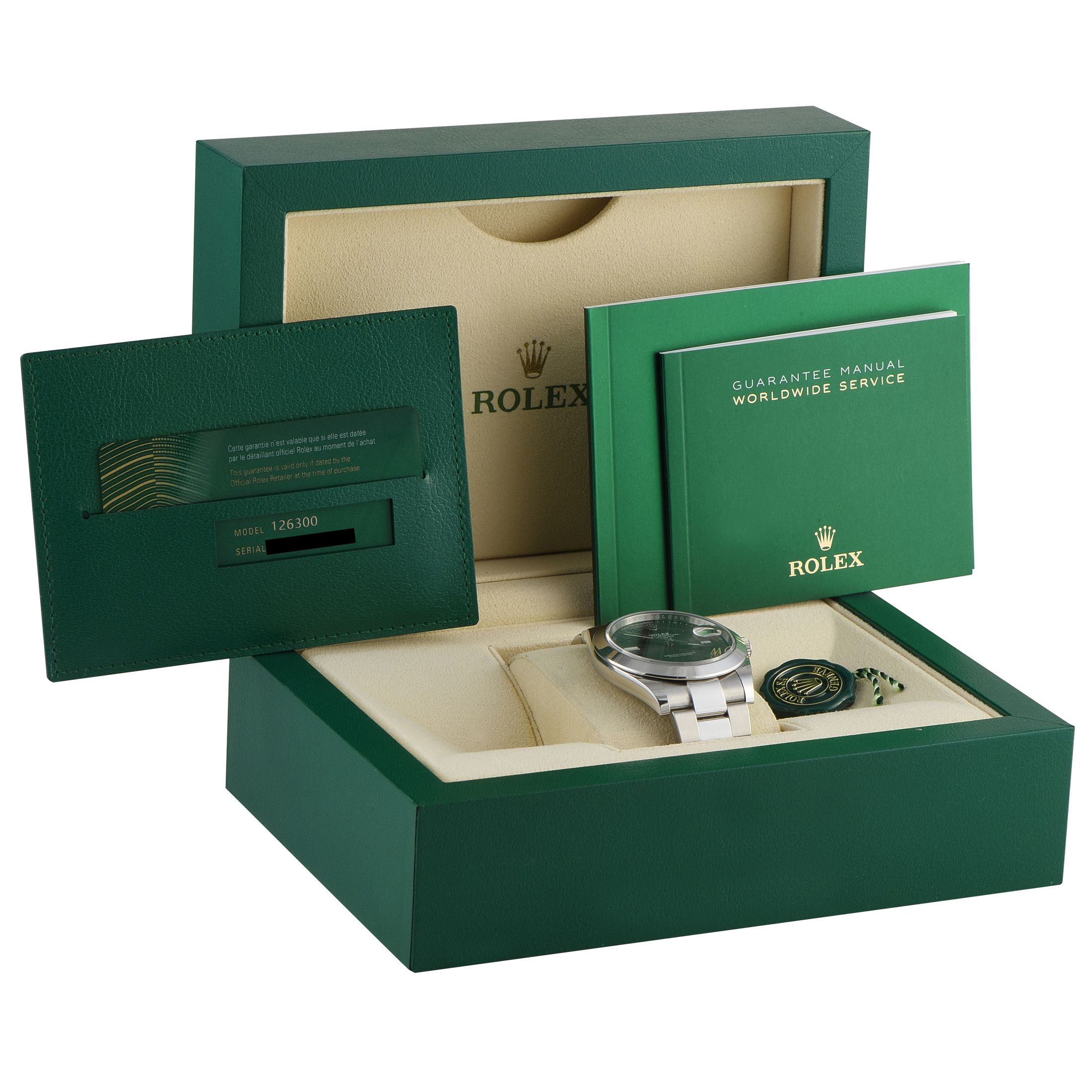 Rolex Datejust 41 Wimbledon Steel Oyster Watch 126300