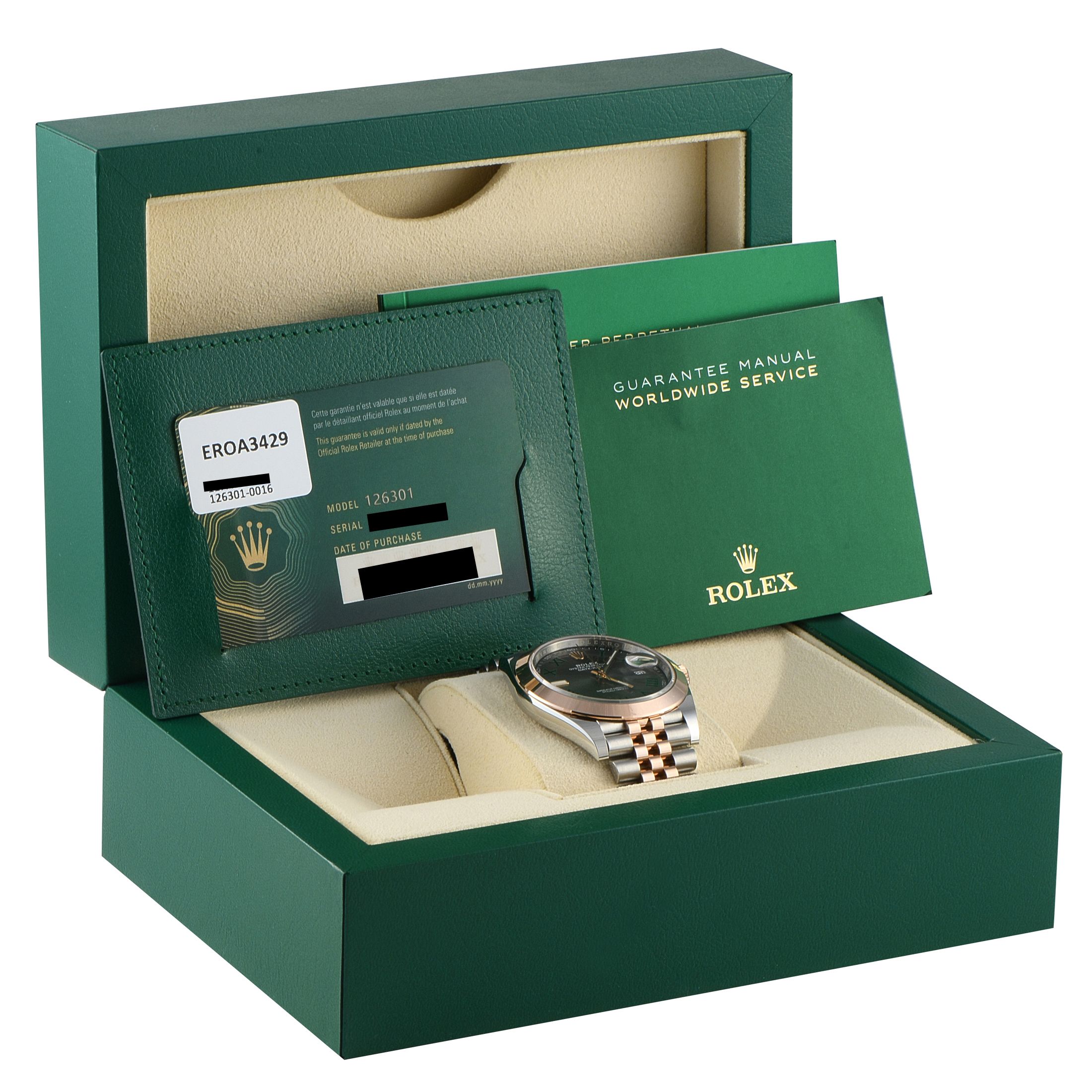 Rolex Datejust 41 Wimbledon Dial Two-Tone Jubilee Watch 126301