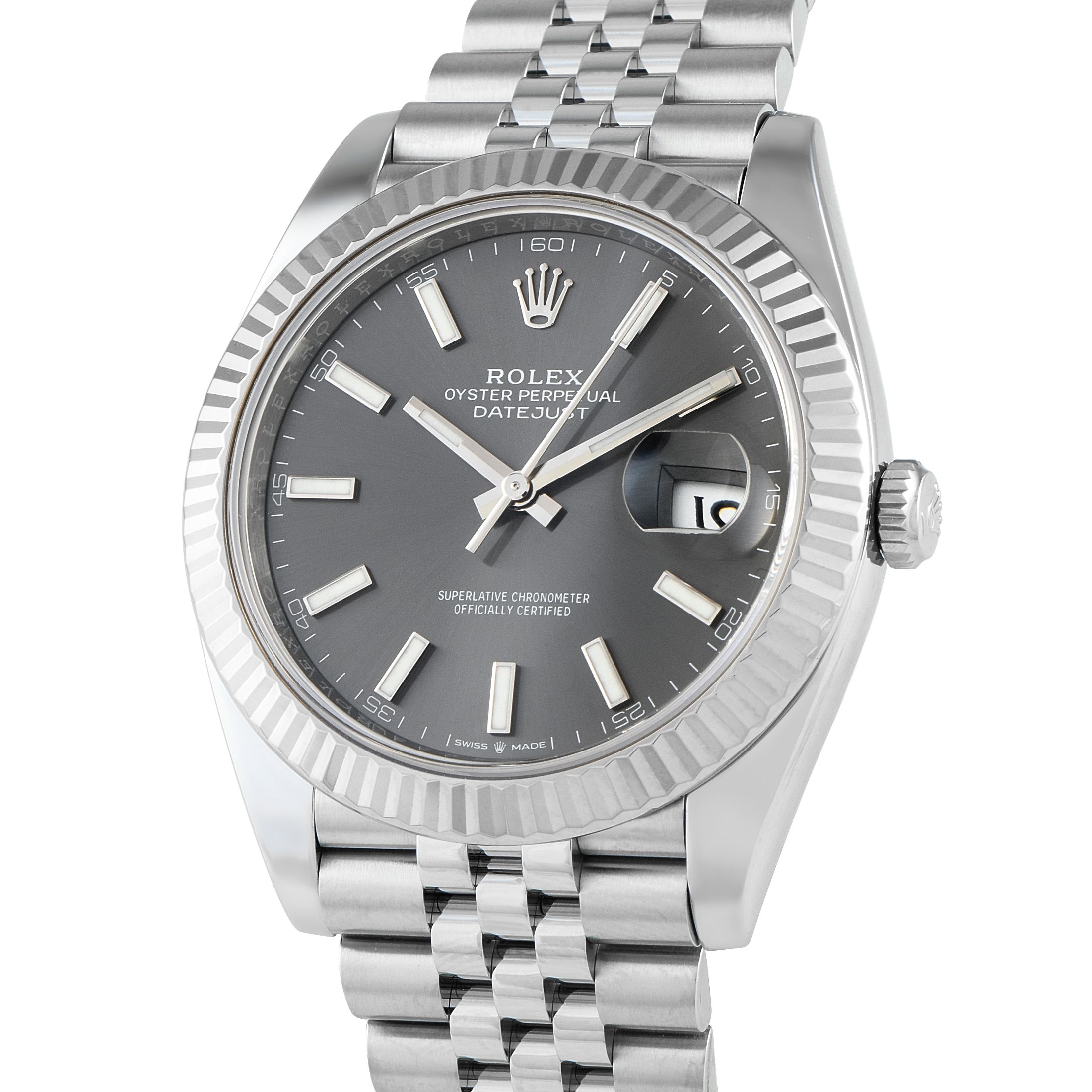 Rolex Datejust 41 Slate Dial Steel Jubilee Watch 126334