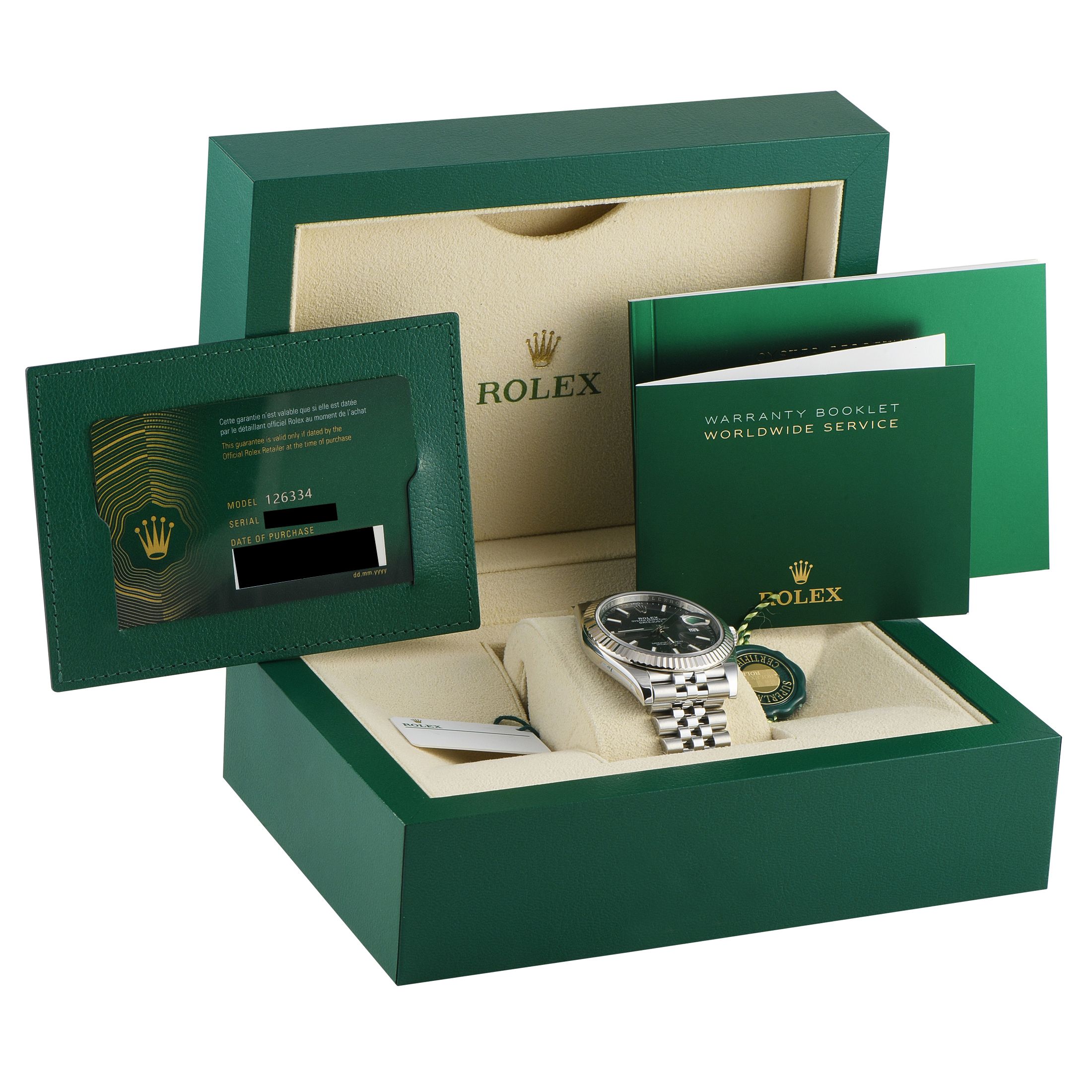 Rolex Datejust 41 Slate Dial Steel Jubilee Watch 126334