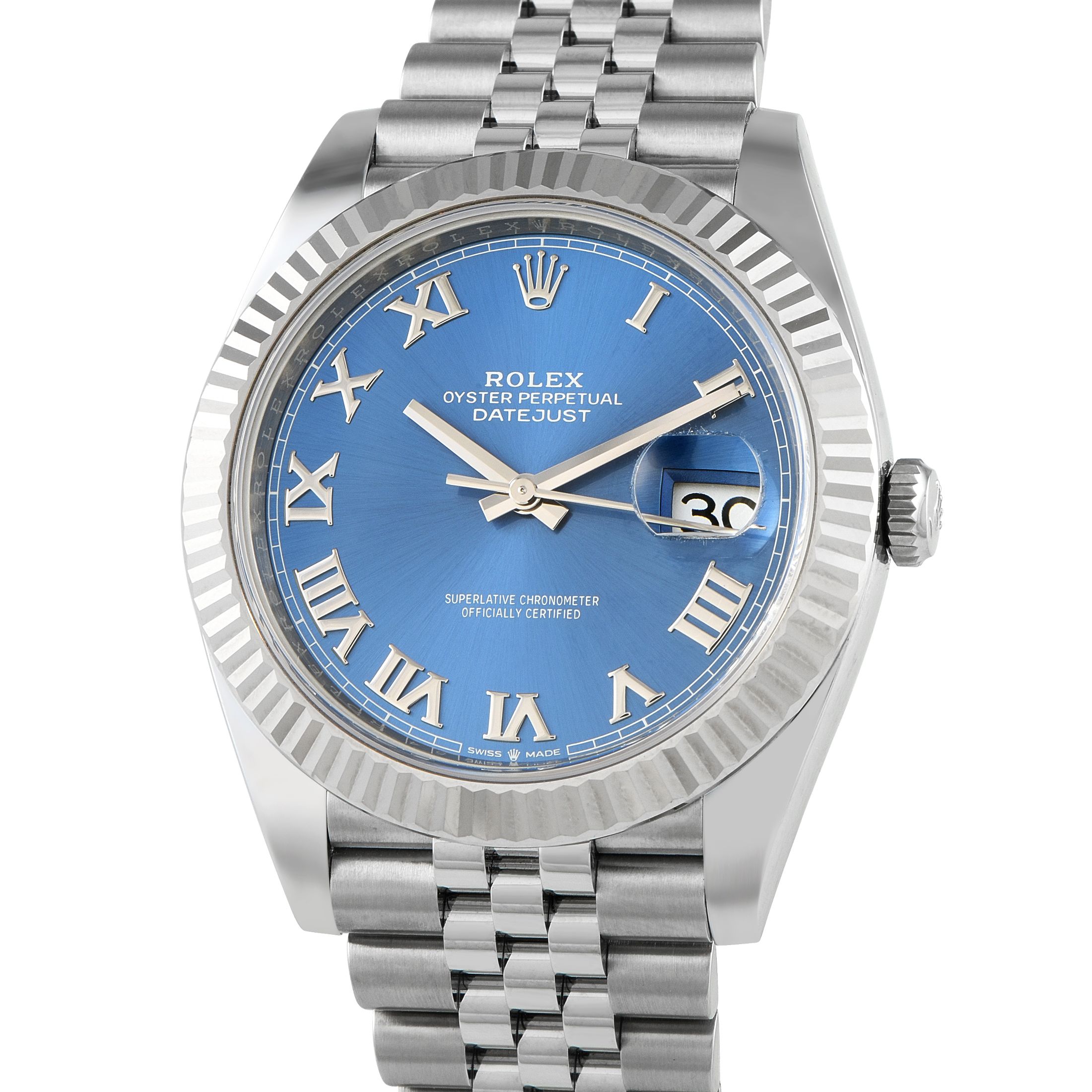 Rolex Datejust 41 Blue Roman Dial Jubilee Watch 126334
