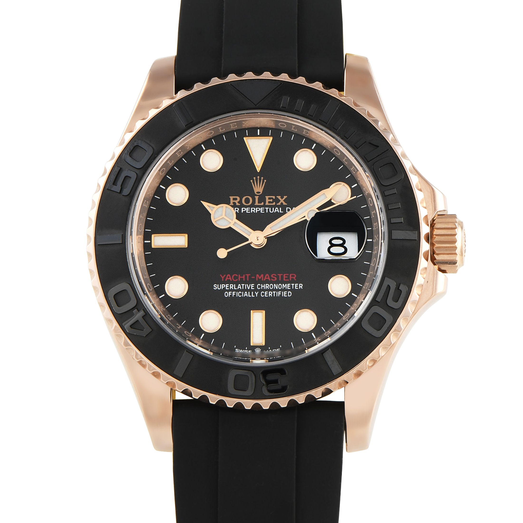 Rolex Yacht-Master 40 Everose Gold Oysterflex Watch 126655