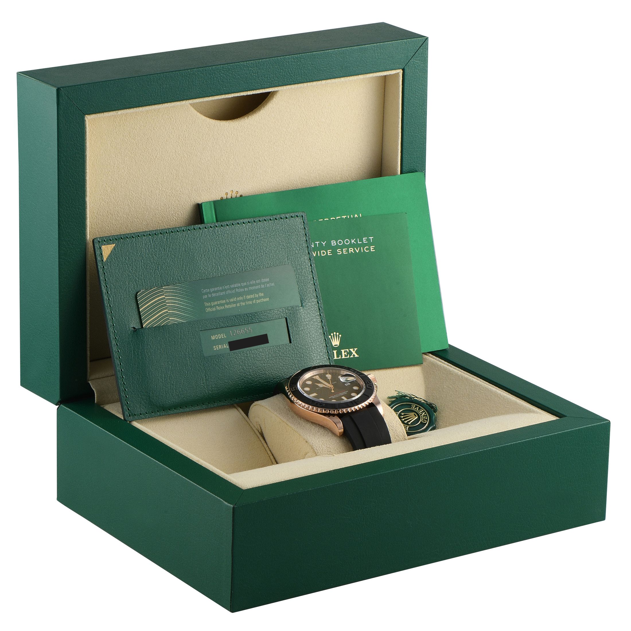 Rolex Yacht-Master 40 Everose Gold Oysterflex Watch 126655