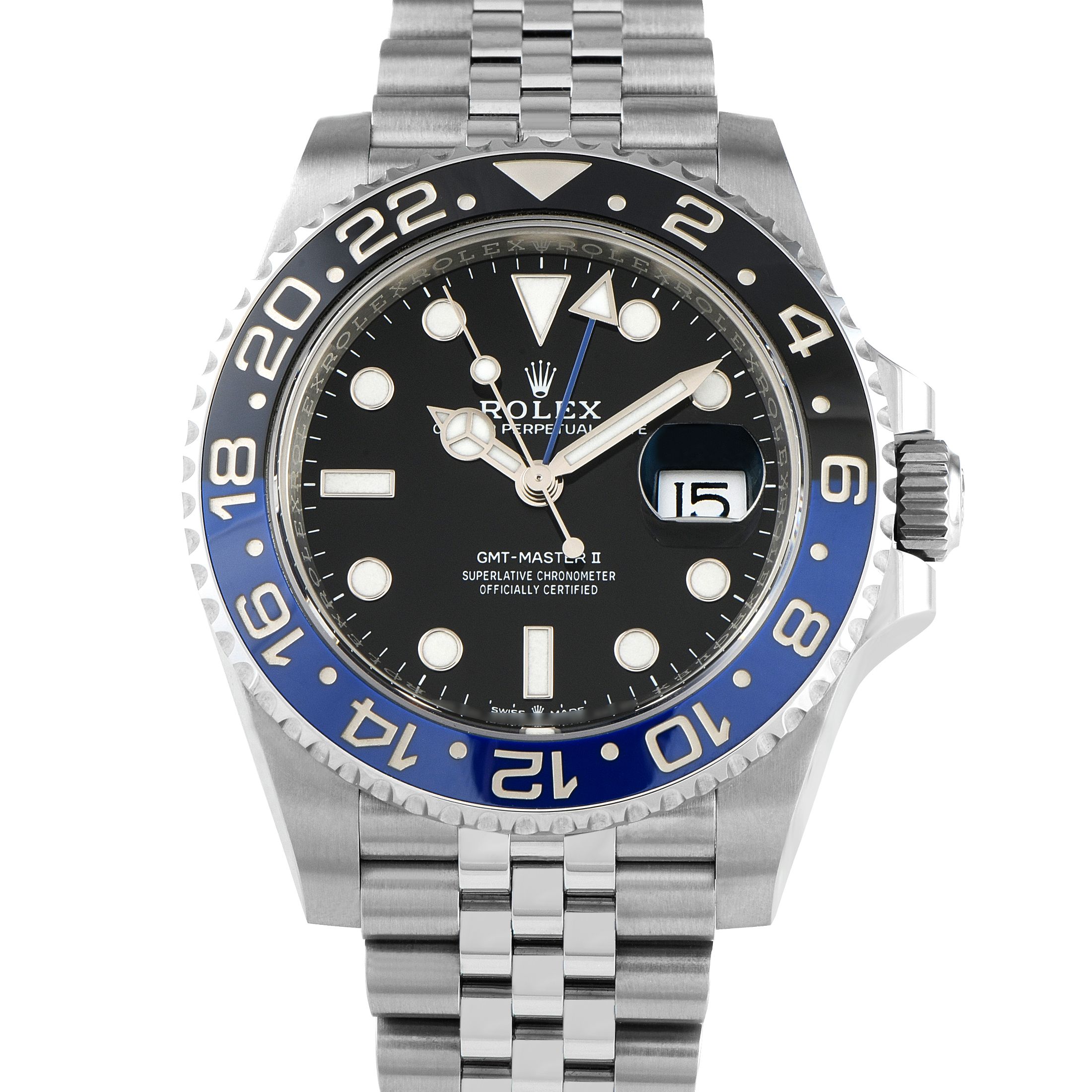 Rolex GMT-Master II Batgirl Steel Jubilee Watch 126710BLNR