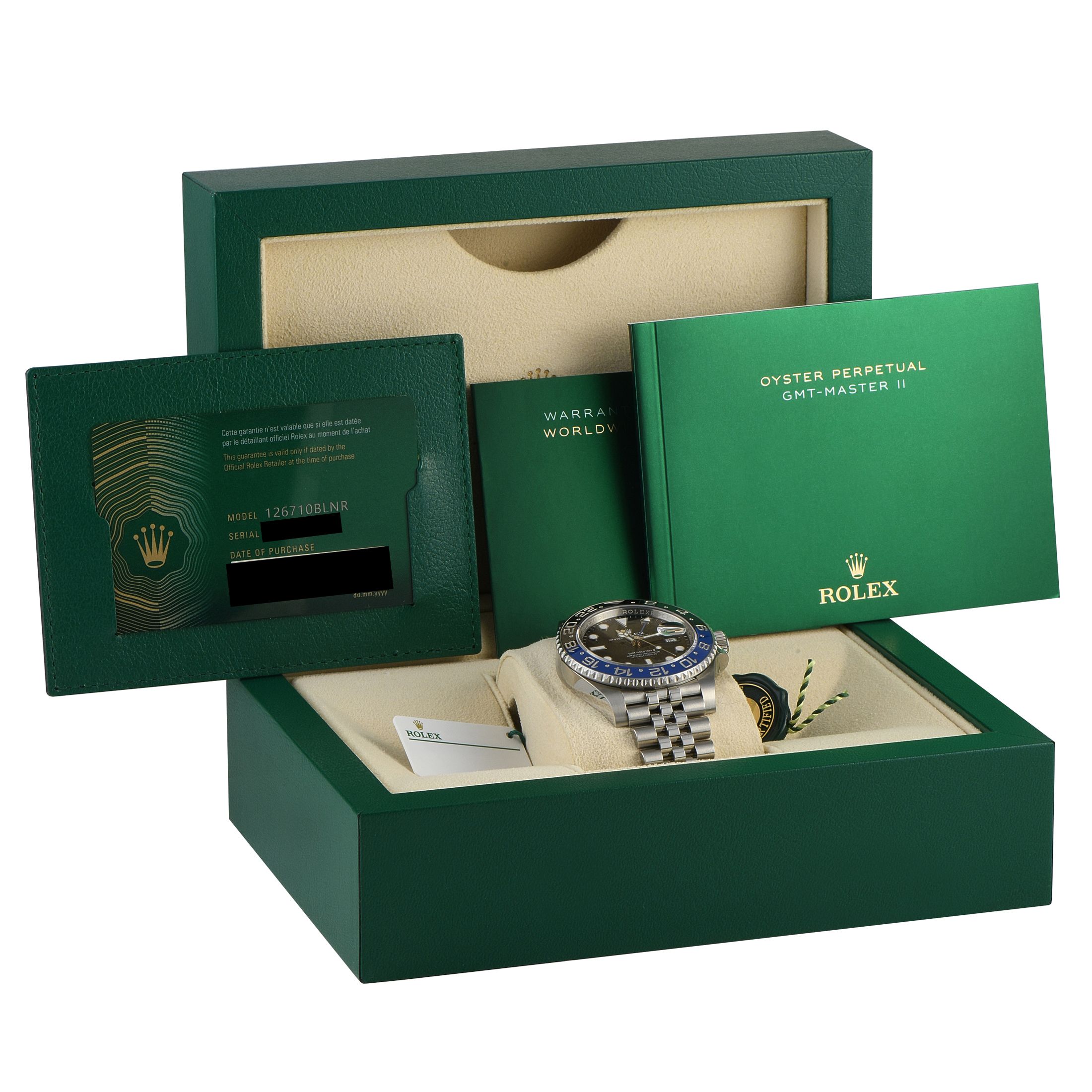 Rolex GMT-Master II Batgirl Steel Jubilee Watch 126710BLNR