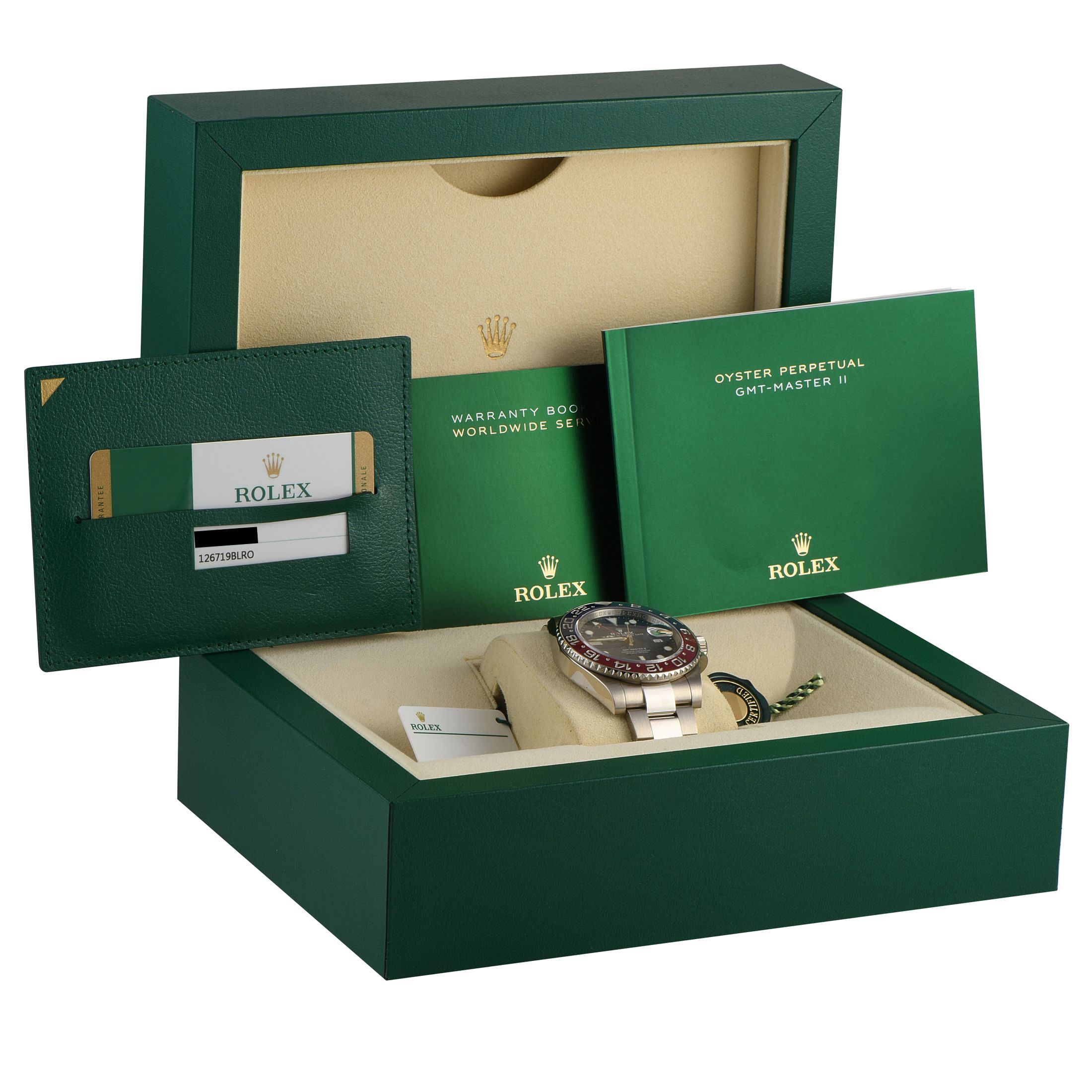 Rolex GMT-Master II Midnight Blue Dial White Gold Watch 126719BLRO