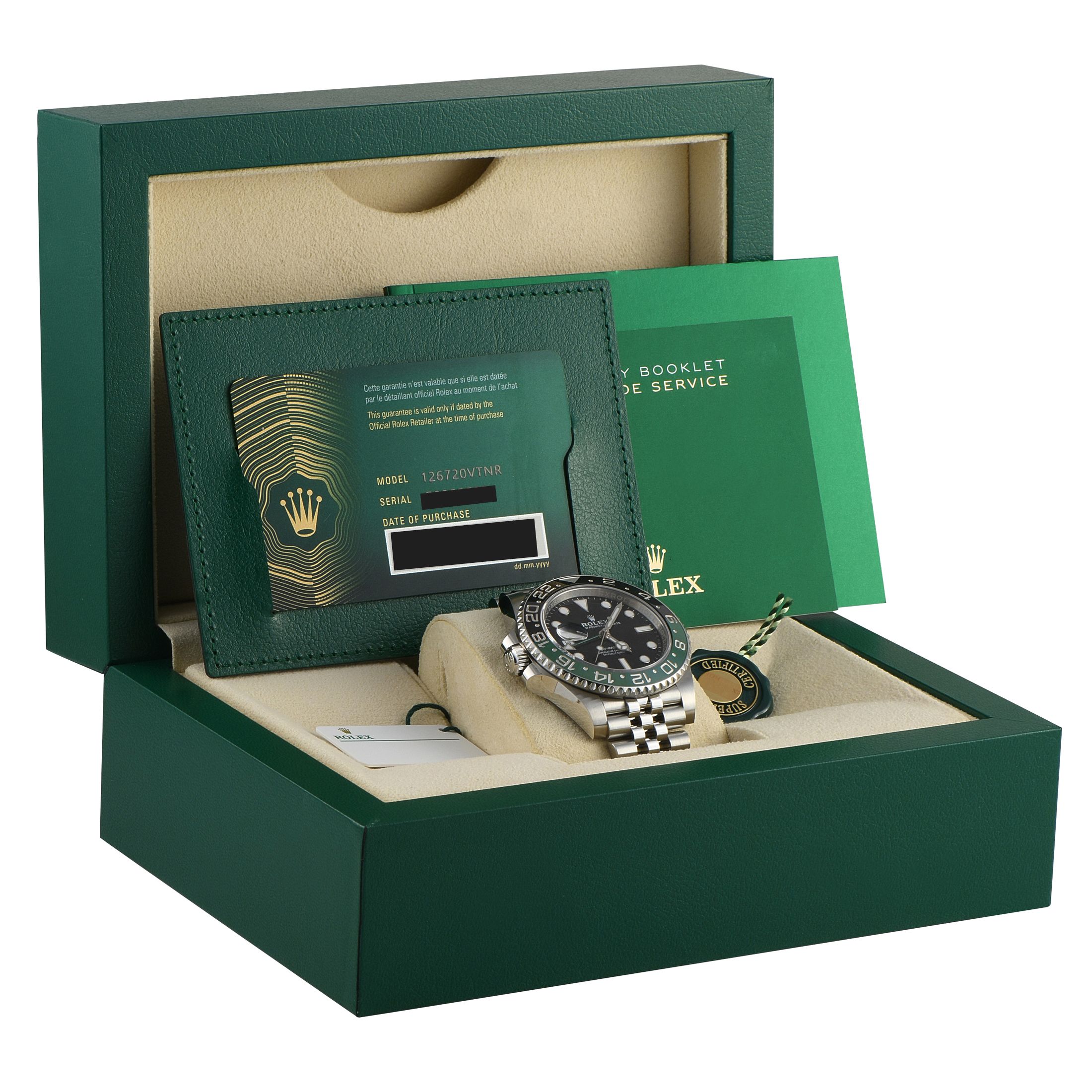 Rolex GMT-Master II Left-Hand Sprite Jubilee Watch 126720VTNR