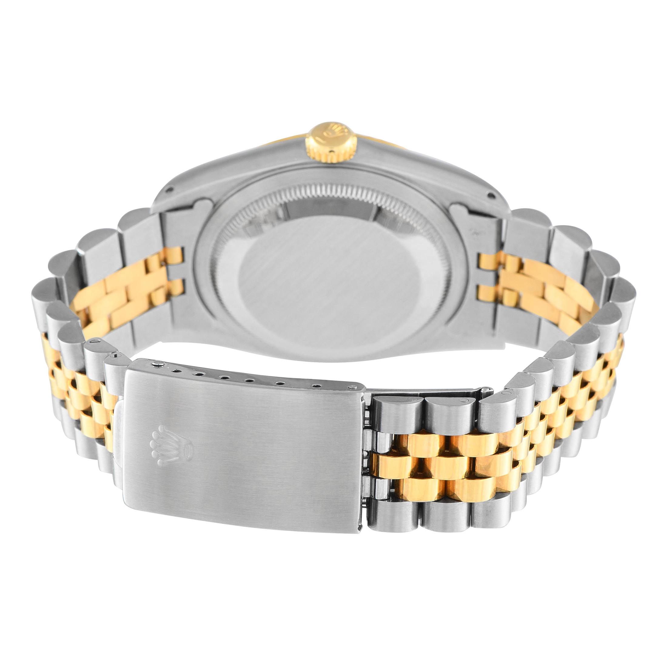 Rolex Datejust 36 Linen Dial Two-Tone Jubilee Watch 16233