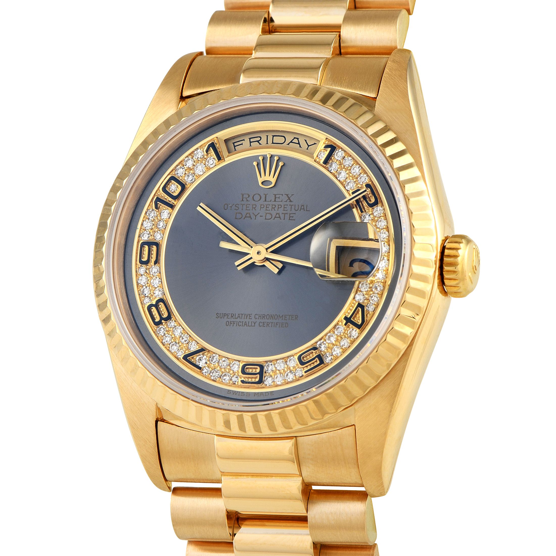 Rolex Day-Date Myriad Diamond Dial Yellow Gold President Watch 18238 18238 Myriad Diamond Dial