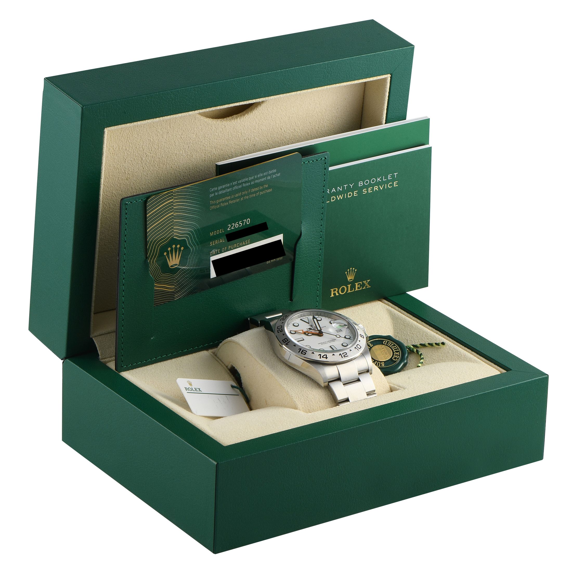 Rolex Explorer II White Dial Steel Oyster Watch 226570