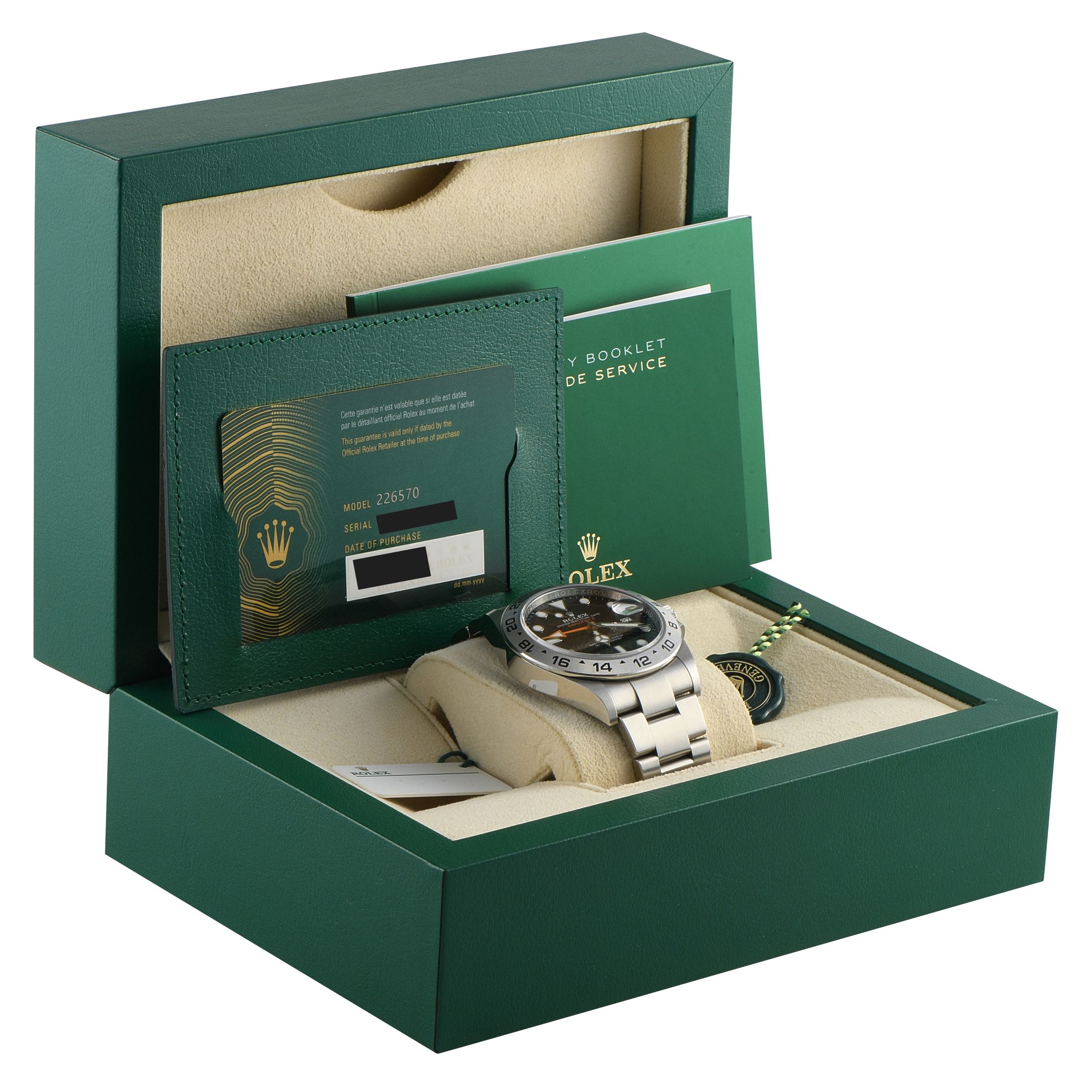 Rolex Explorer II Black Dial Steel Oyster Watch 226570