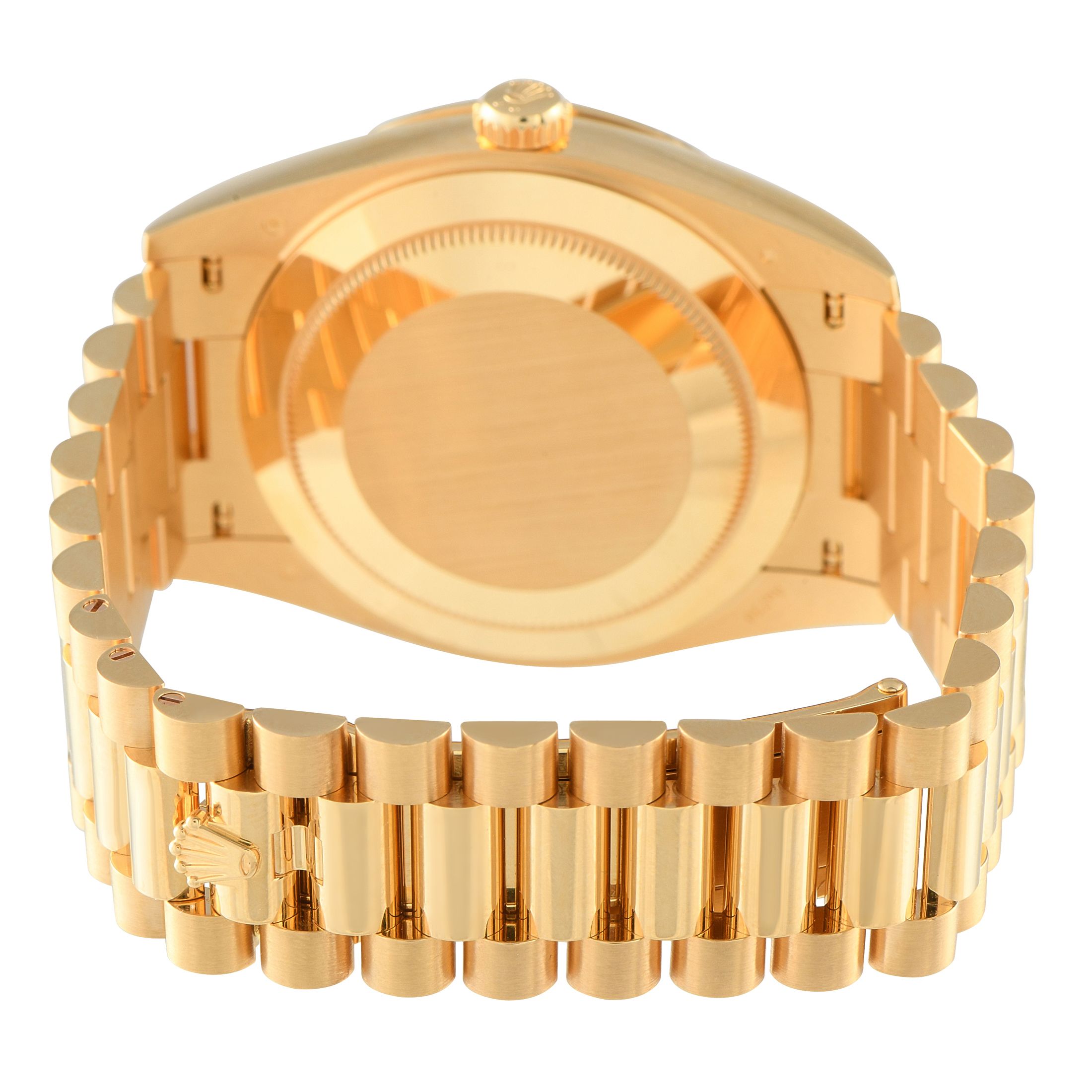 Rolex Day-Date 40 White Mother-of-Pearl Diamond Dial Yellow Gold President Watch 228348RBR