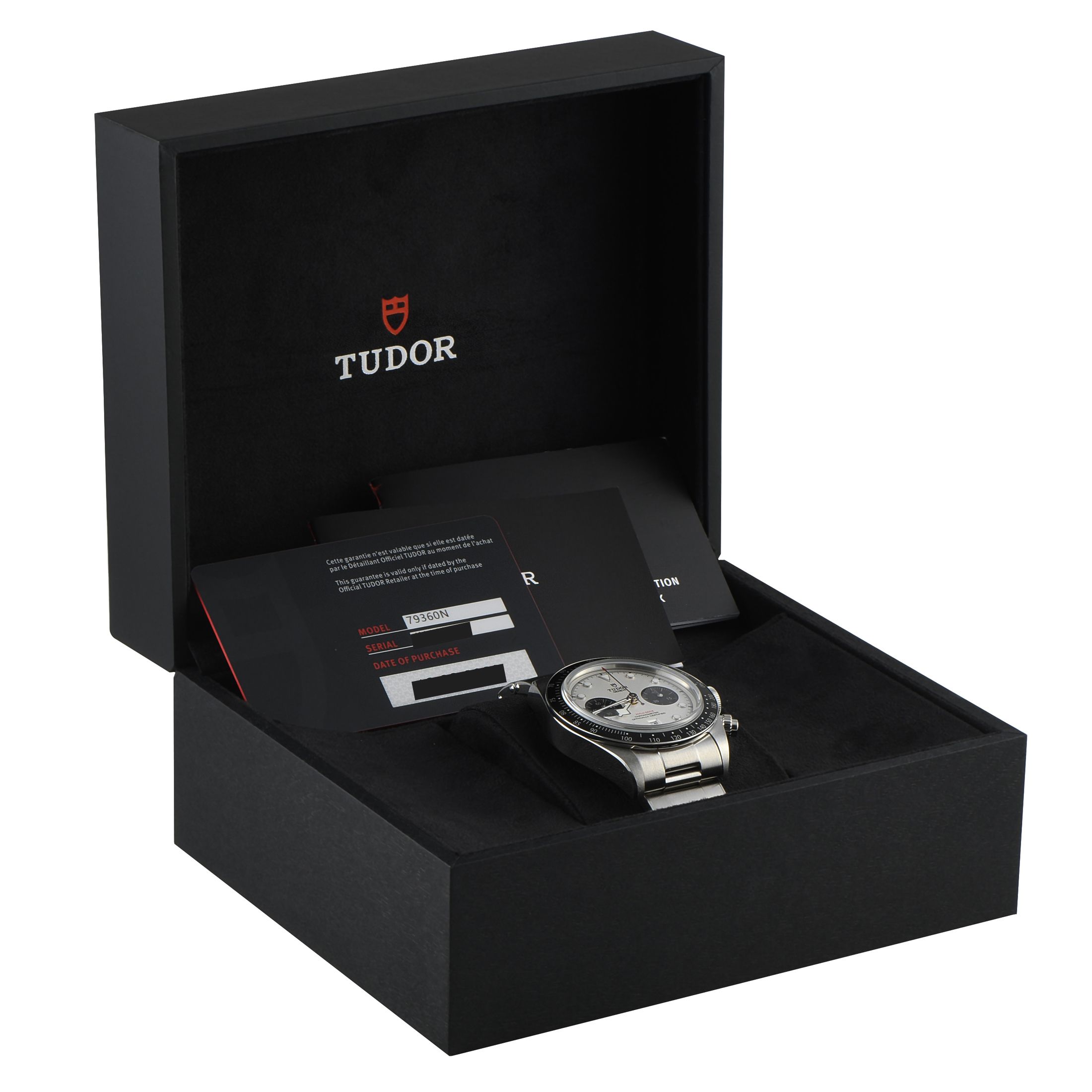 Tudor Black Bay Chrono White Dial Steel Watch 79360N