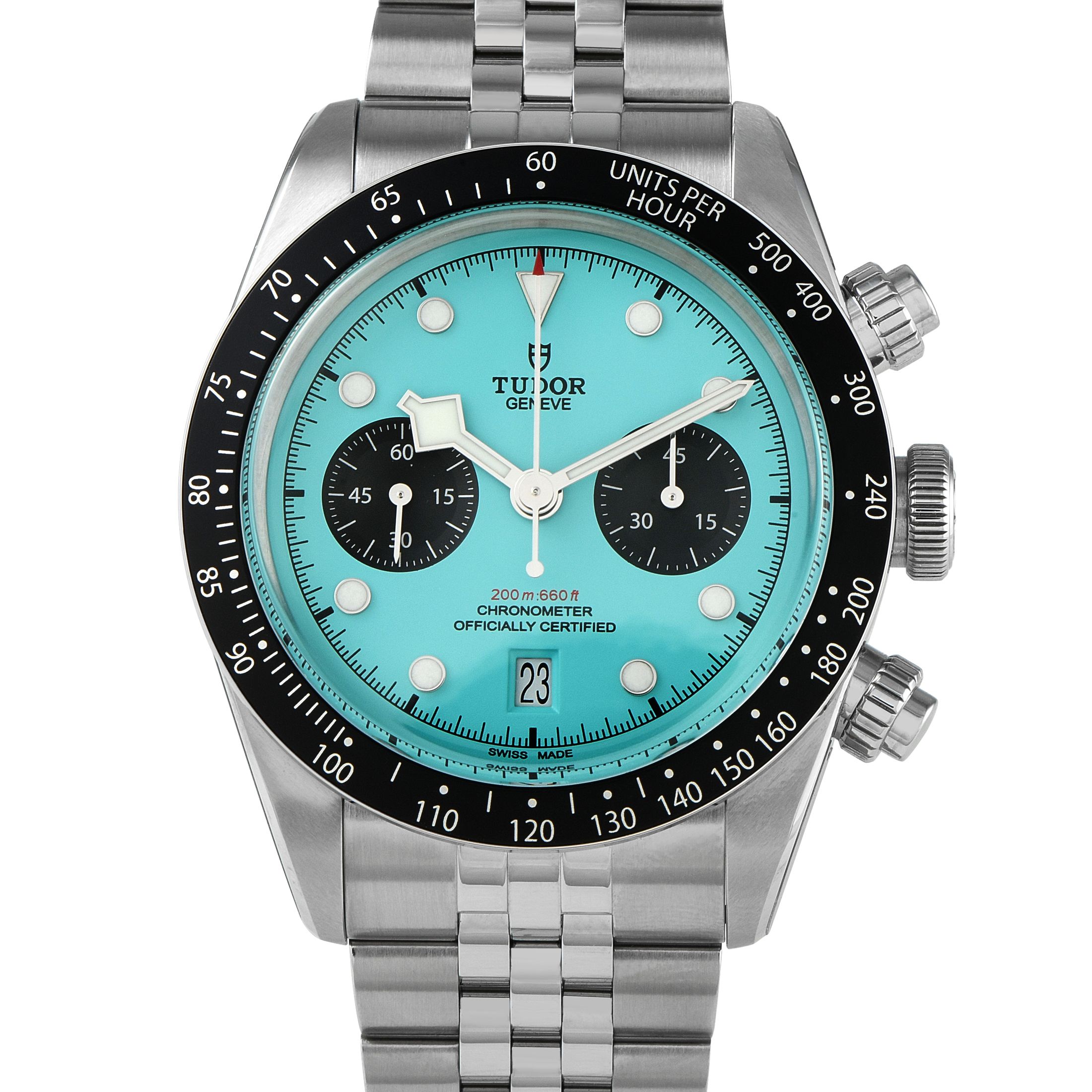 Tudor Black Bay Chrono Turquoise Dial Steel Watch 79360N-024
