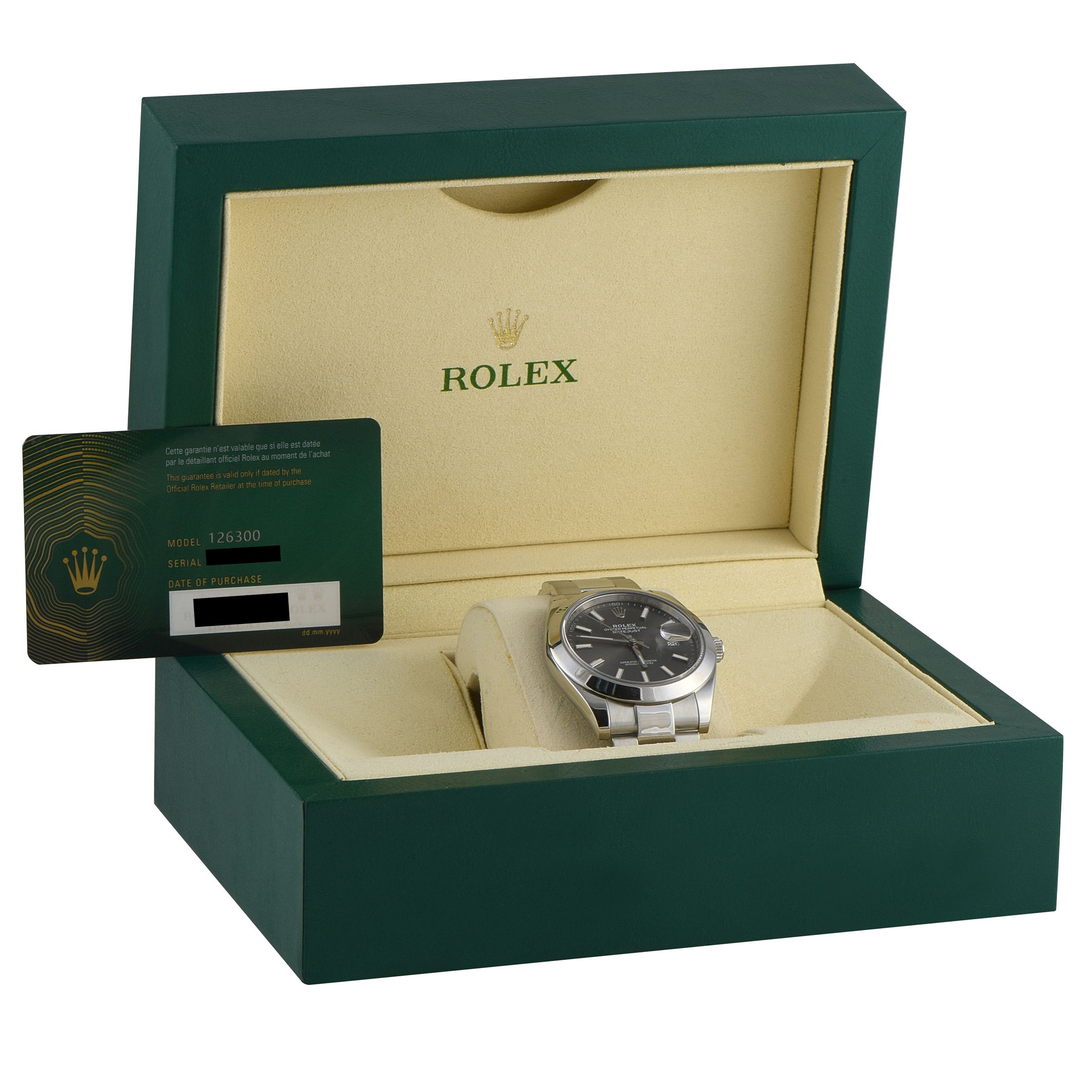 Rolex Datejust 41 Slate Dial Steel Oyster Watch 126300