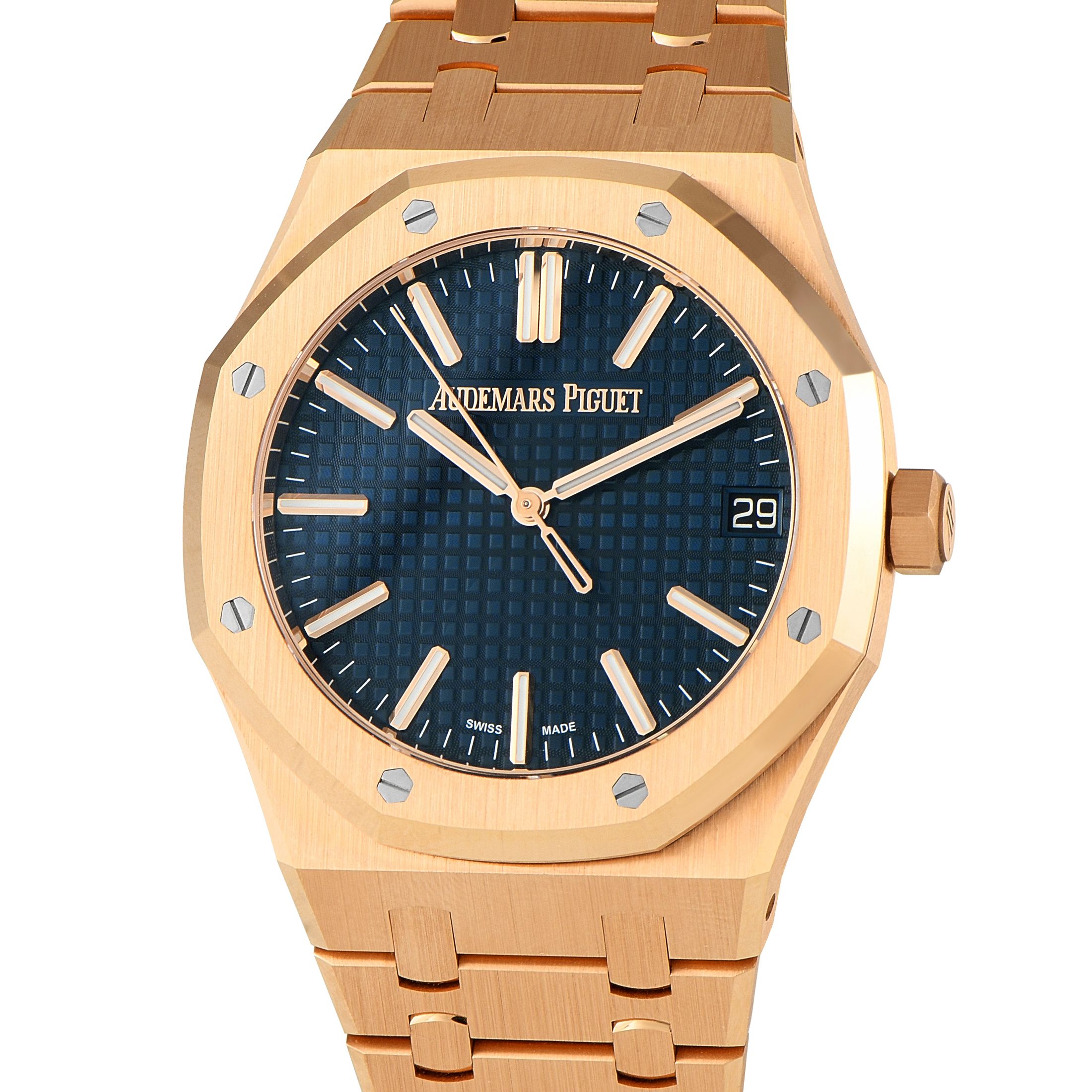 Audemars Piguet Royal Oak Bleu Nuit Dial Rose Gold Watch 15510OR.OO.1320OR.03