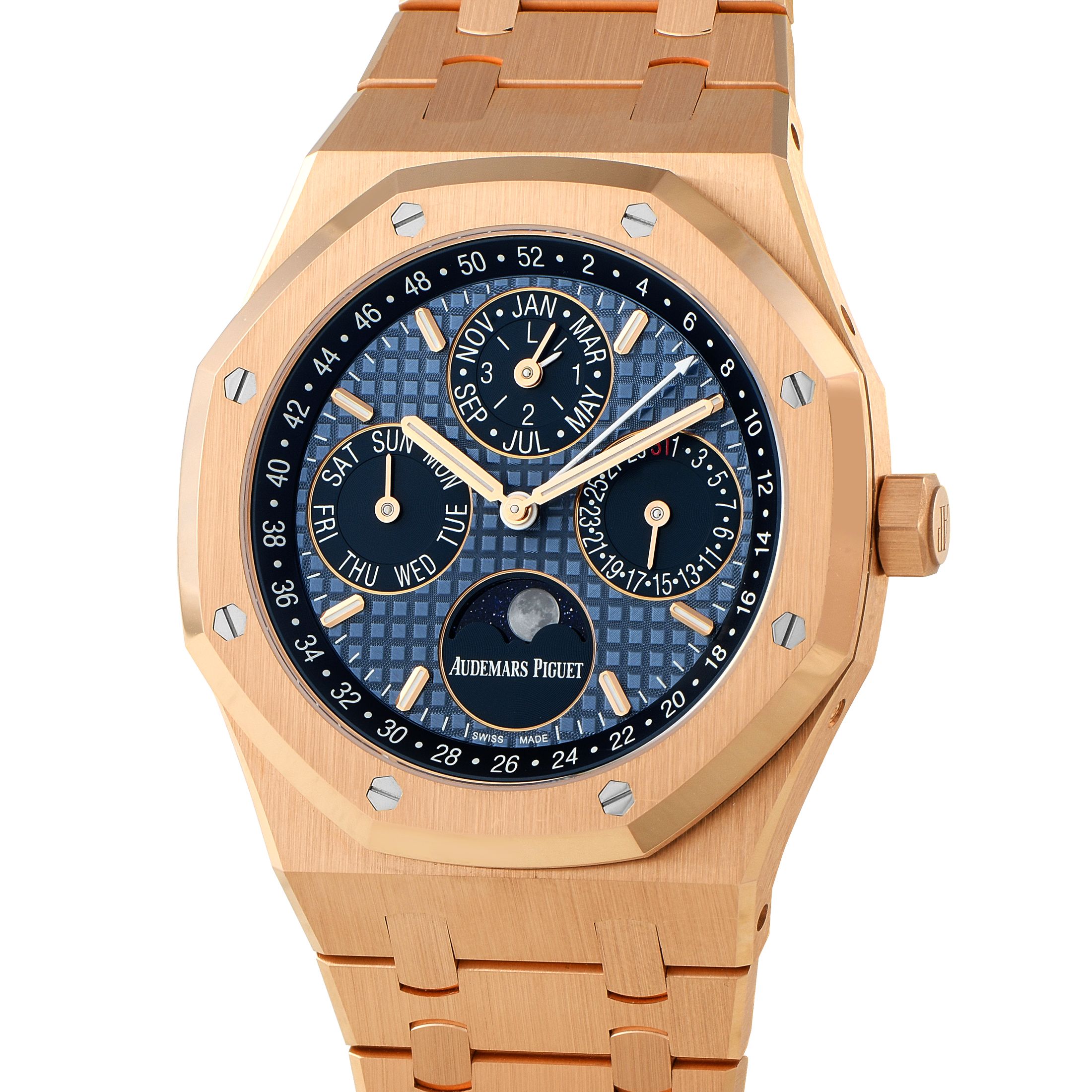 Audemars Piguet Royal Oak Perpetual Calendar Rose Gold Watch 26574OR.OO.1220OR.02