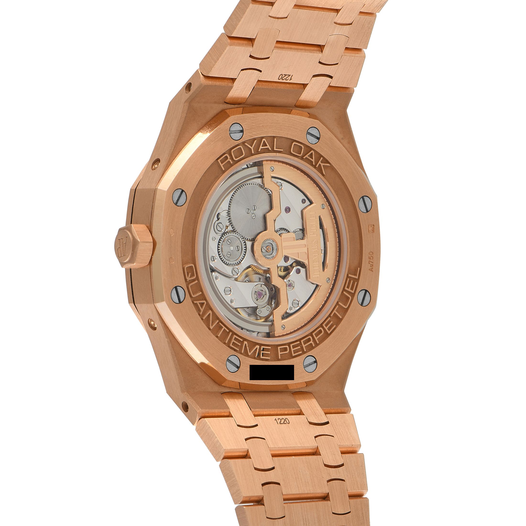 Audemars Piguet Royal Oak Perpetual Calendar Rose Gold Watch 26574OR.OO.1220OR.02